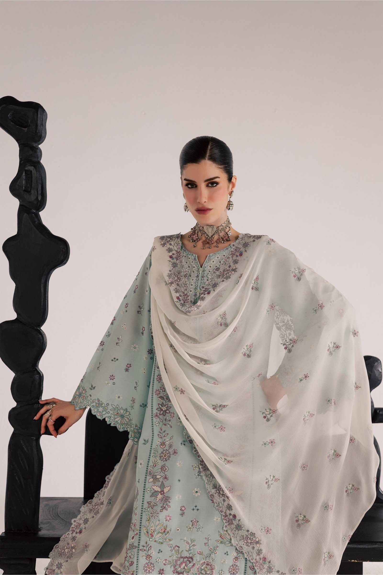 Elide 3Pc - Festive Eid Pret BATIKSS26 BATIK XS / Blue Glow / Pima Lawn-S / Blue Glow / Pima Lawn-M / Blue Glow / Pima Lawn-L / Blue Glow / Pima Lawn-XL / Blue Glow / Pima Lawn