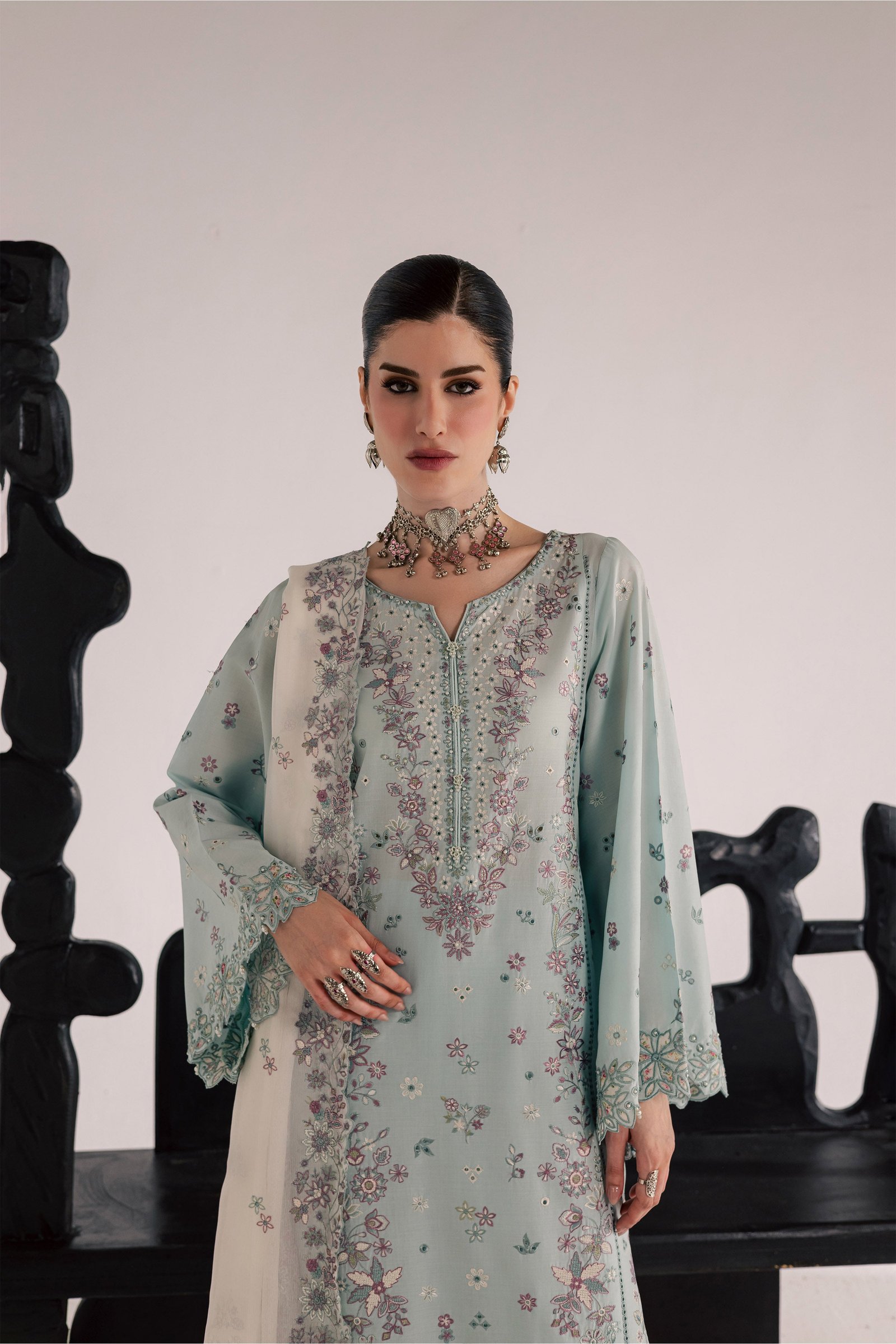 Elide 3Pc - Festive Eid Pret BATIKSS26 BATIK XS / Blue Glow / Pima Lawn-S / Blue Glow / Pima Lawn-M / Blue Glow / Pima Lawn-L / Blue Glow / Pima Lawn-XL / Blue Glow / Pima Lawn