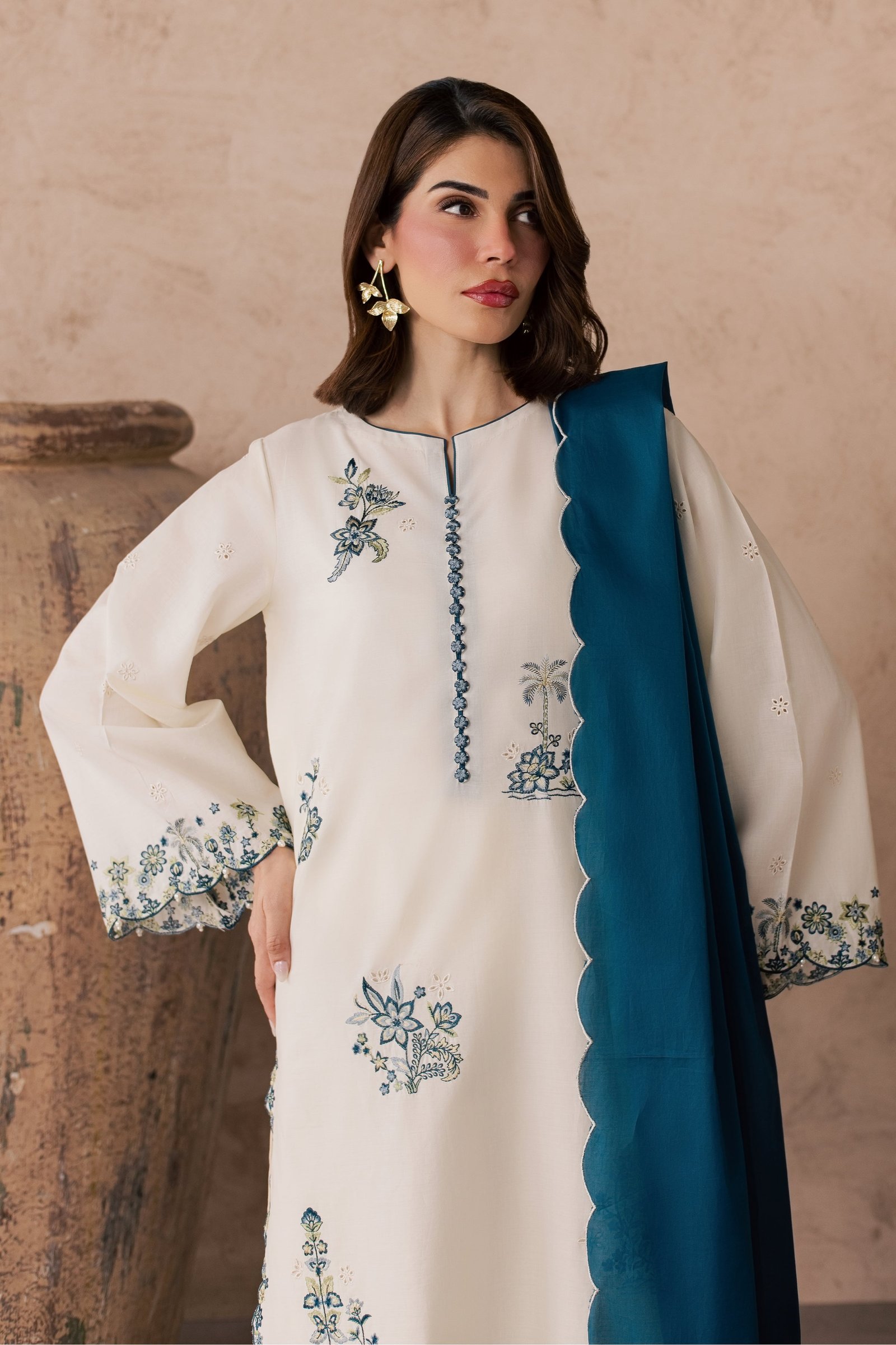 Fable 3Pc - Embroidered Lawn Dress EverydayEdit26  BATIK   XS / Eggnog / Pima Lawn-S / Eggnog / Pima Lawn-M / Eggnog / Pima Lawn-L / Eggnog / Pima Lawn-XL / Eggnog / Pima Lawn