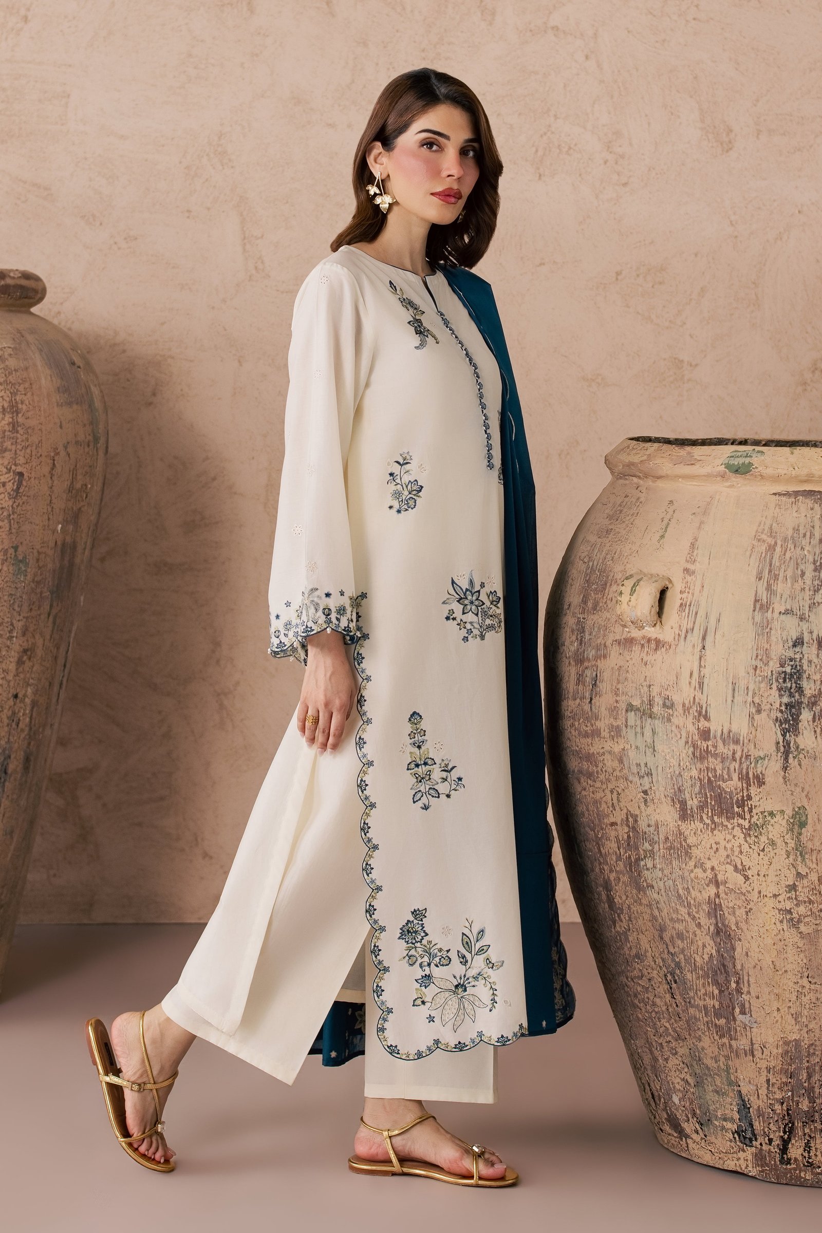  Fable 3Pc - Embroidered Lawn Dress EverydayEdit26  BATIK   XS / Eggnog / Pima Lawn-S / Eggnog / Pima Lawn-M / Eggnog / Pima Lawn-L / Eggnog / Pima Lawn-XL / Eggnog / Pima Lawn