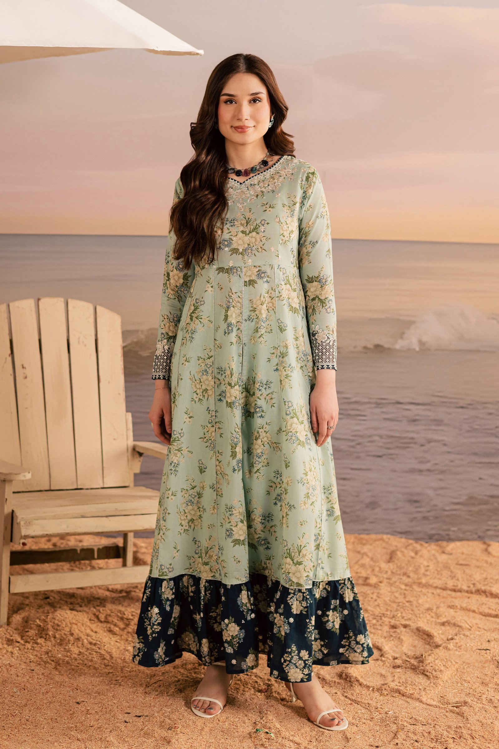 Firefly 2Pc - Printed Lawn Dress BATIKSS26 BATIK XS / Sky Blue / Lawn-S / Sky Blue / Lawn-M / Sky Blue / Lawn-L / Sky Blue / Lawn-XL / Sky Blue / Lawn