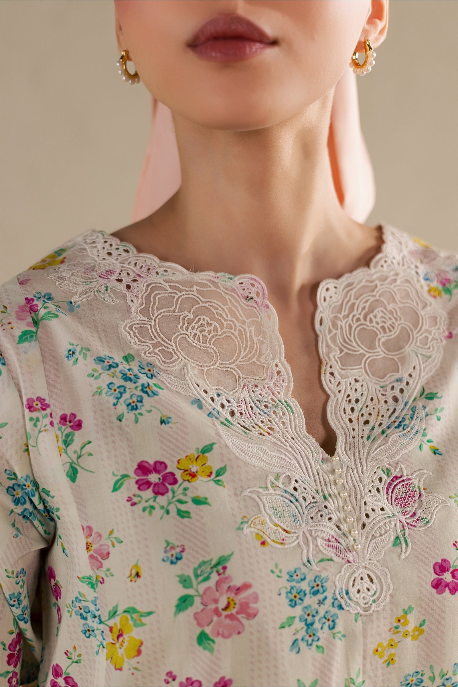  Floral Maze 2Pc - Printed Lawn Dress BATIKSS26  BATIK   XS / Off White / Lawn-S / Off White / Lawn-M / Off White / Lawn-L / Off White / Lawn-XL / Off White / Lawn