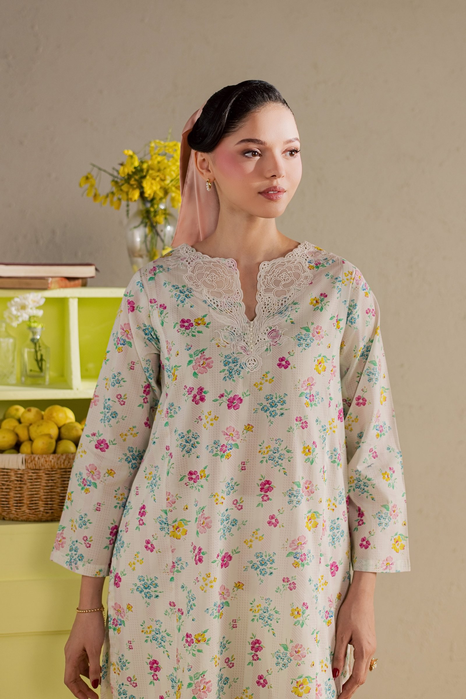  Floral Maze 2Pc - Printed Lawn Dress BATIKSS26  BATIK   XS / Off White / Lawn-S / Off White / Lawn-M / Off White / Lawn-L / Off White / Lawn-XL / Off White / Lawn