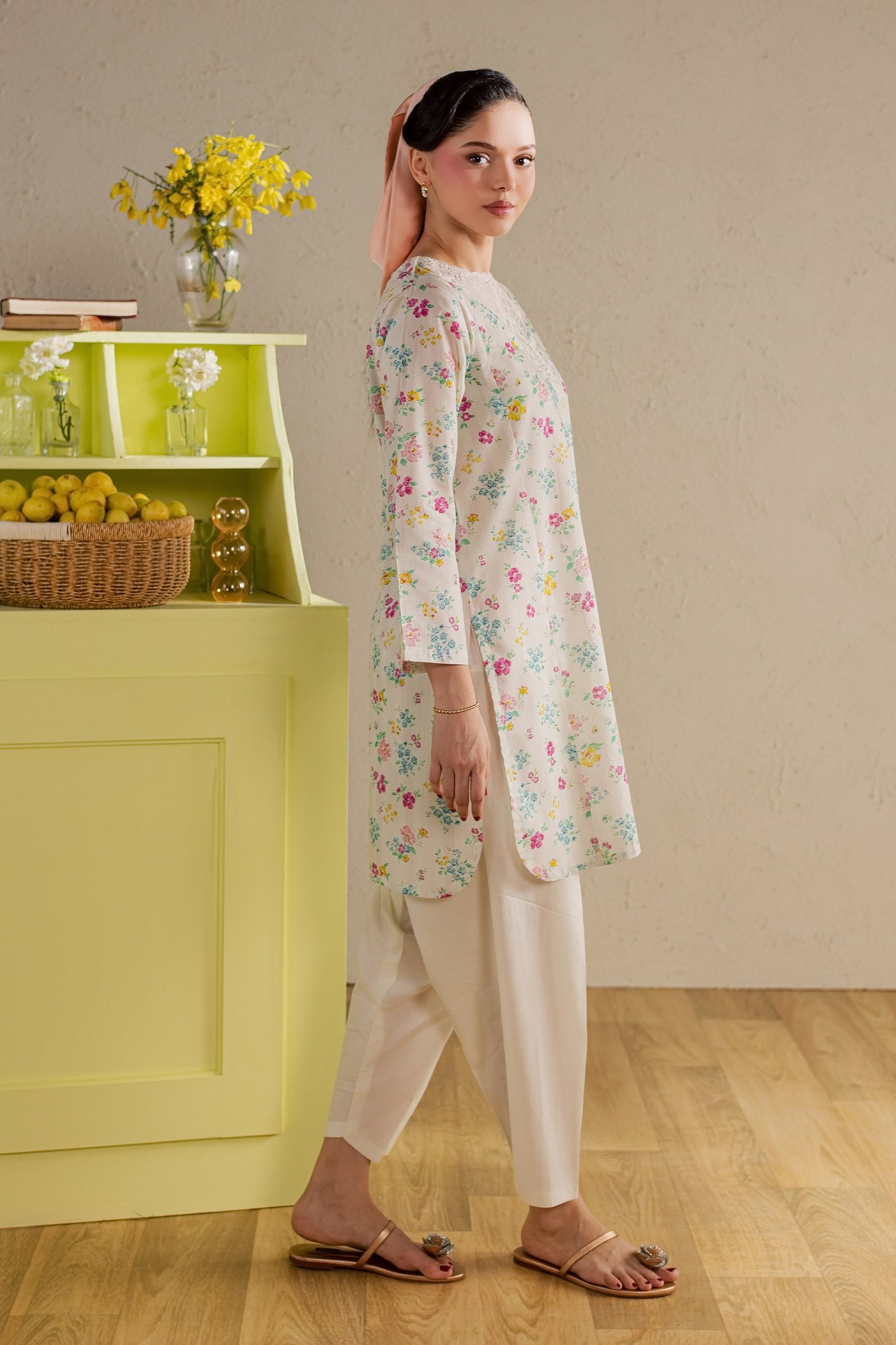  Floral Maze 2Pc - Printed Lawn Dress BATIKSS26  BATIK   XS / Off White / Lawn-S / Off White / Lawn-M / Off White / Lawn-L / Off White / Lawn-XL / Off White / Lawn