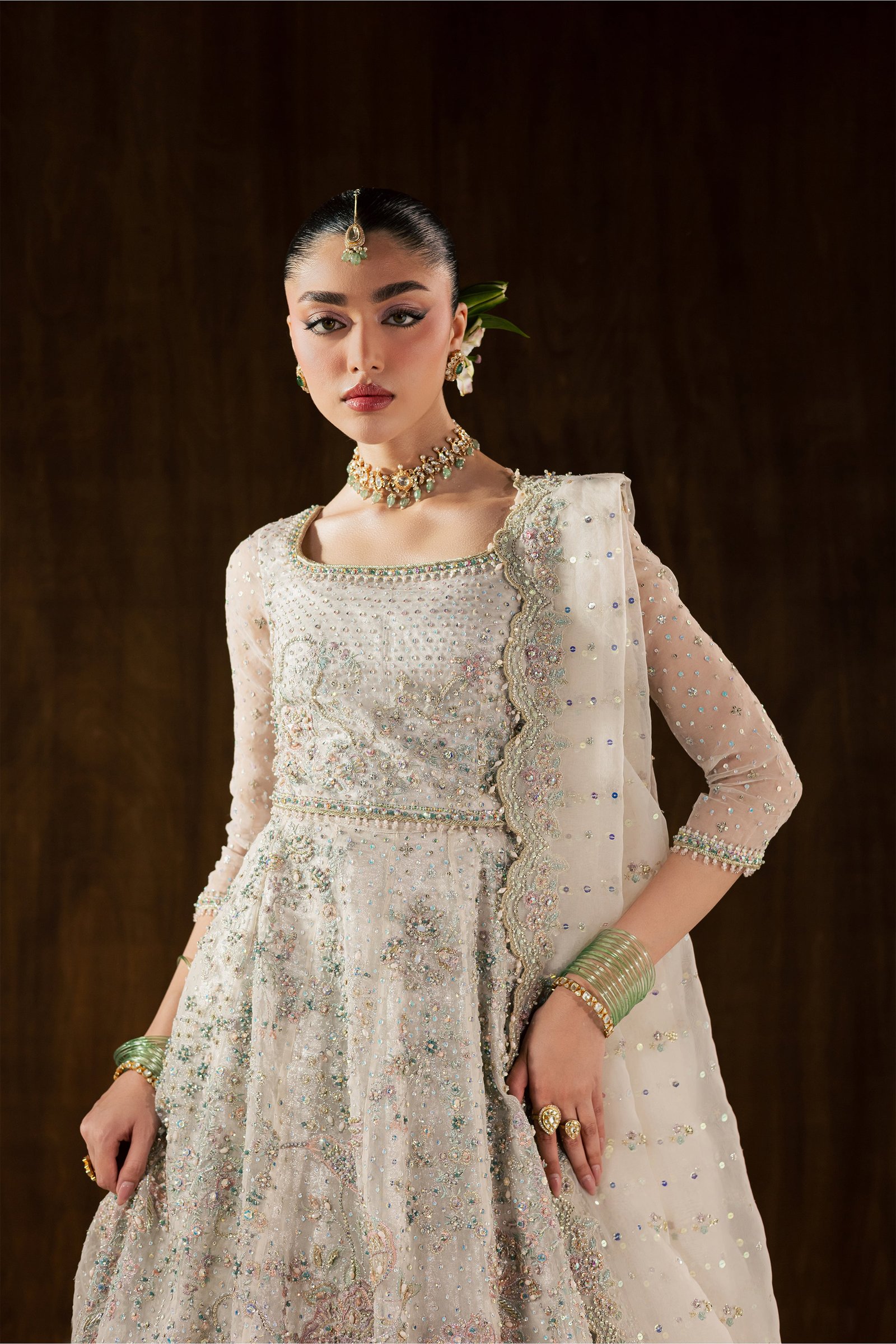 Georgina 3Pc - Bridal Dress BATIKBRIDALS2026  BATIK   S / Pearl White / Organza