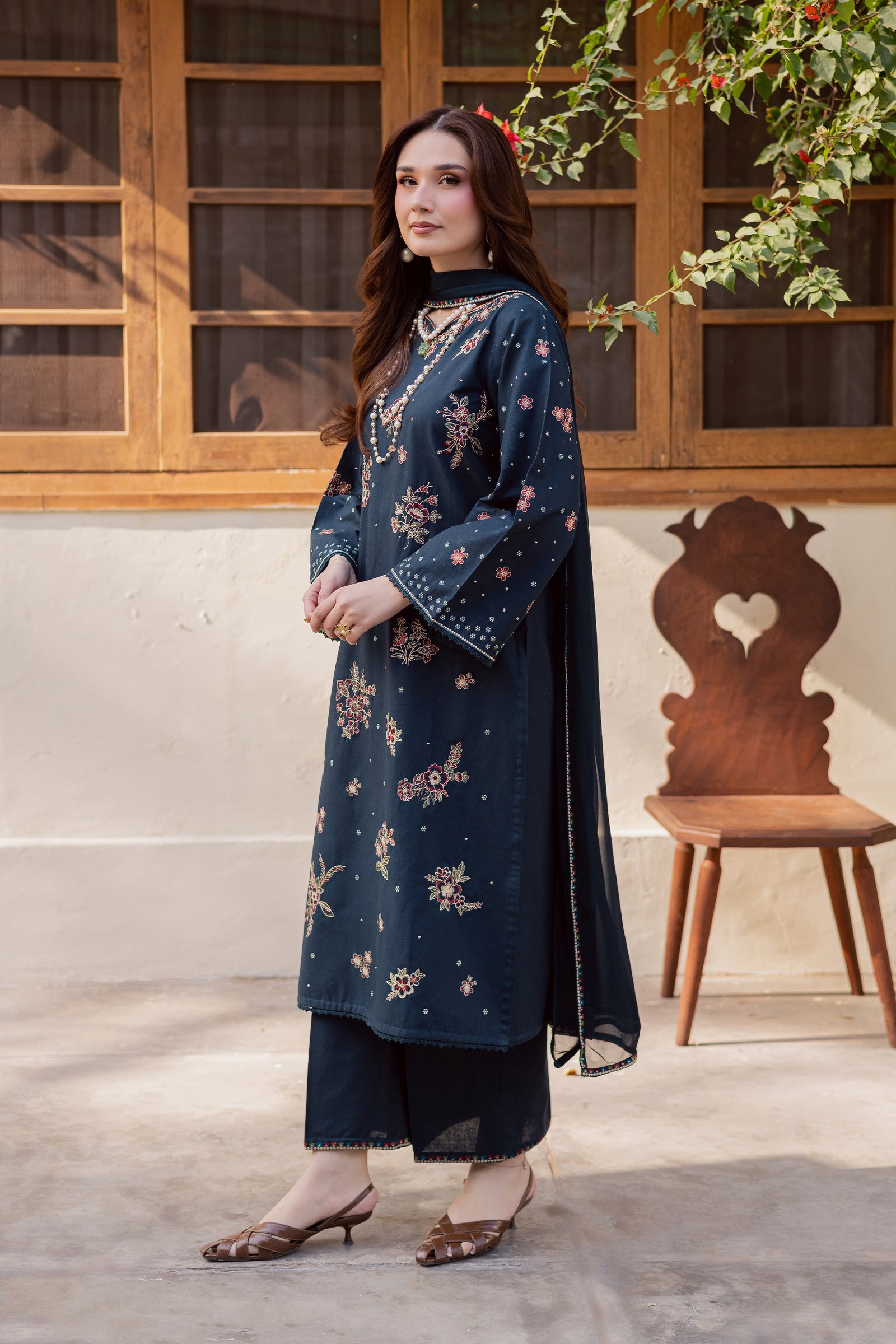  Gold Ocean 3Pc - Embroidered Khaddar Dress BATIK WINTER PRET 2025  BATIK   XS / Ocean Blue / Khaddar-S / Ocean Blue / Khaddar-M / Ocean Blue / Khaddar-L / Ocean Blue / Khaddar-XL / Ocean Blue / Khaddar