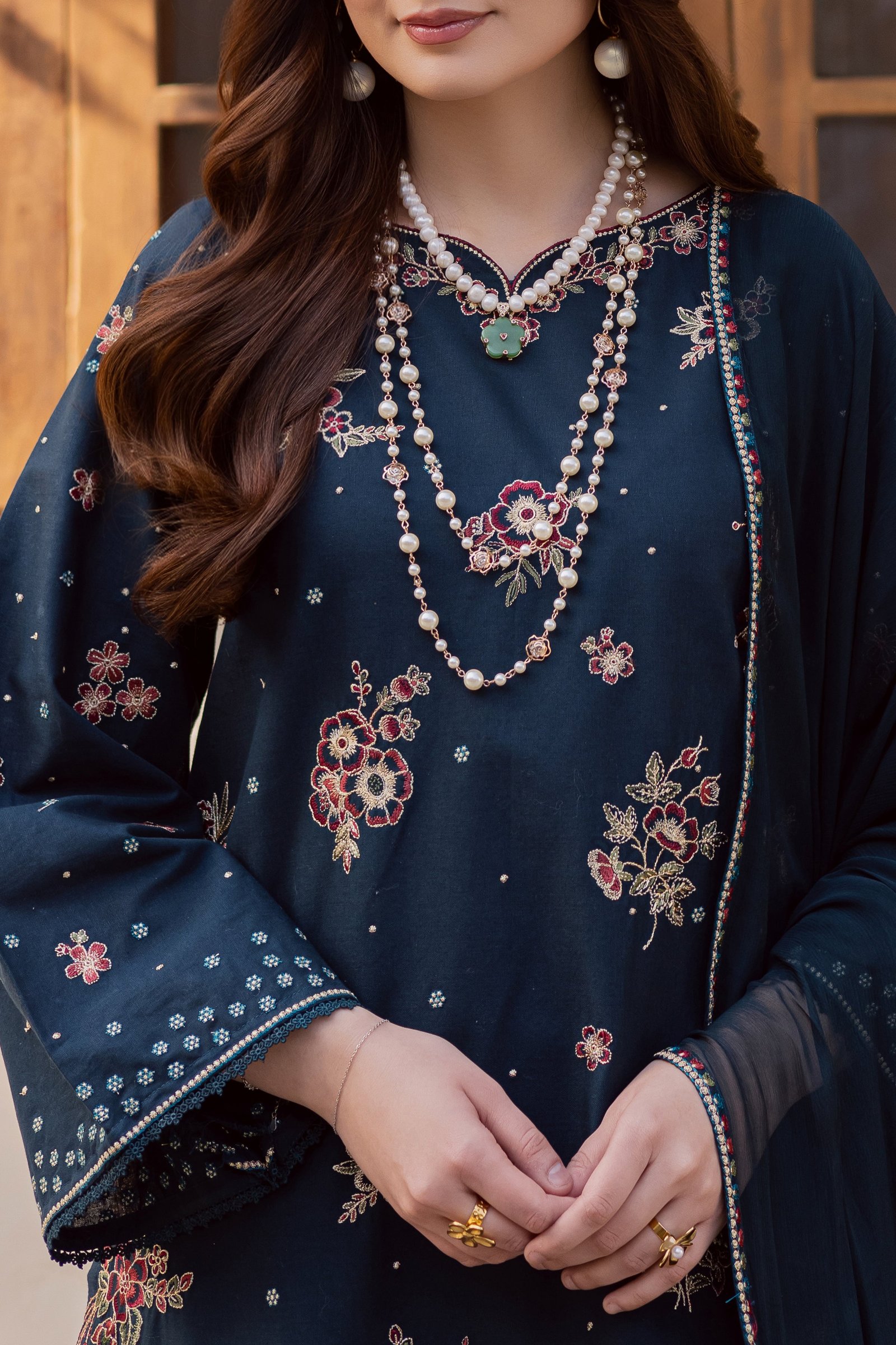  Gold Ocean 3Pc - Embroidered Khaddar Dress BATIK WINTER PRET 2025  BATIK   XS / Ocean Blue / Khaddar-S / Ocean Blue / Khaddar-M / Ocean Blue / Khaddar-L / Ocean Blue / Khaddar-XL / Ocean Blue / Khaddar