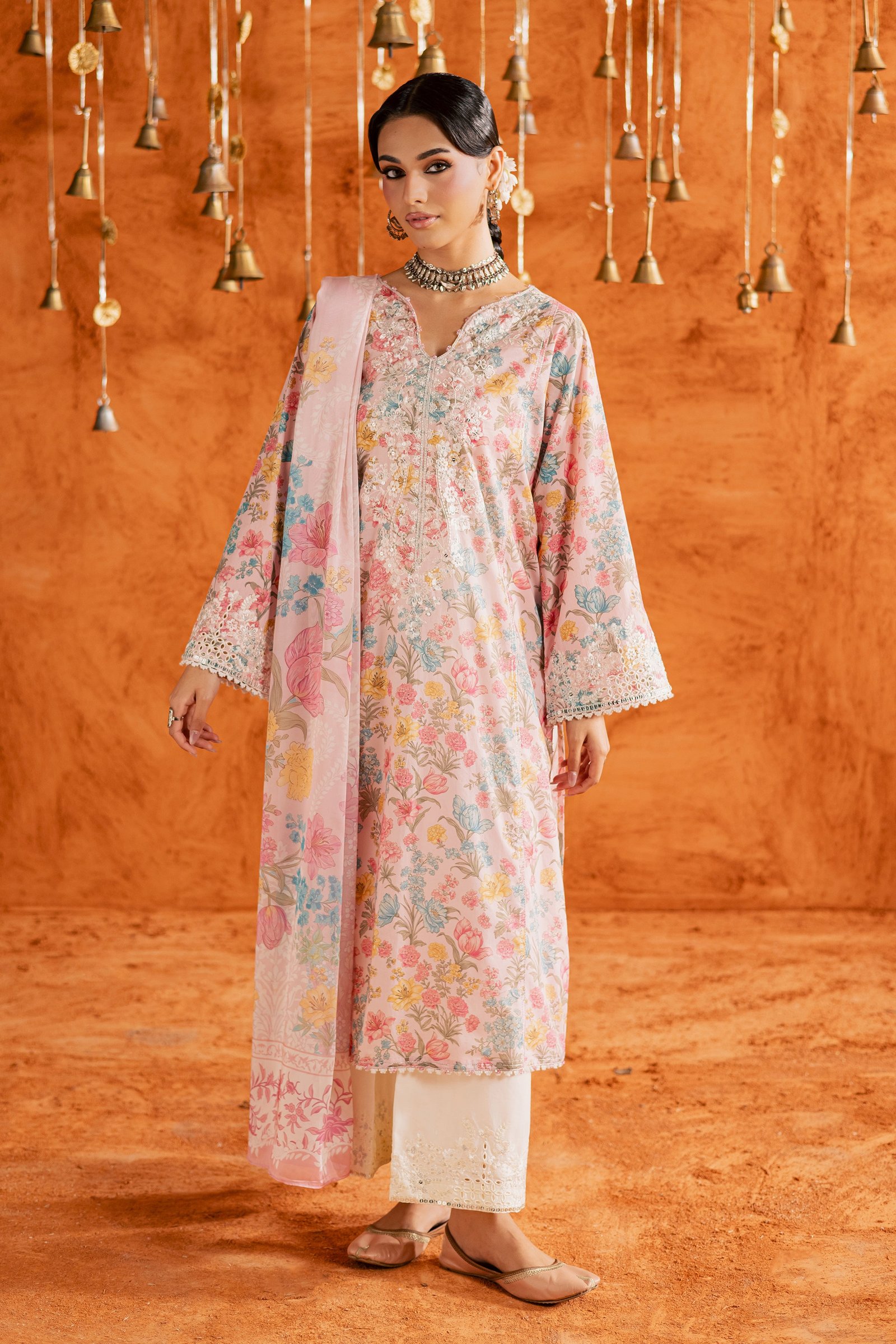  Gul 3Pc - Printed Lawn Dress BATIKEID2026  BATIK   XS / Pink / Lawn-S / Pink / Lawn-M / Pink / Lawn-L / Pink / Lawn-XL / Pink / Lawn