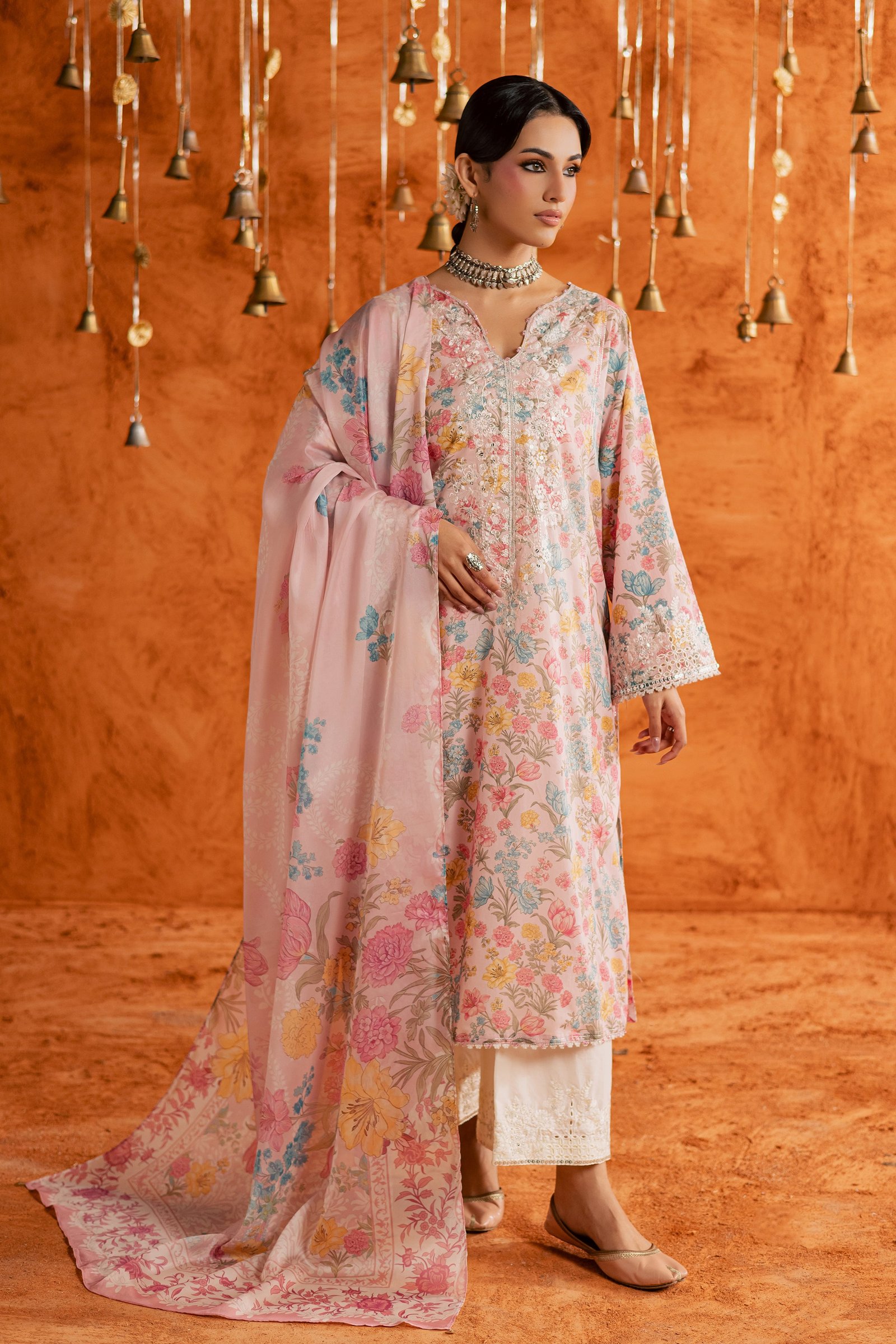 Gul 3Pc - Printed Lawn Dress BATIKEID2026 BATIK XS / Pink / Lawn-S / Pink / Lawn-M / Pink / Lawn-L / Pink / Lawn-XL / Pink / Lawn