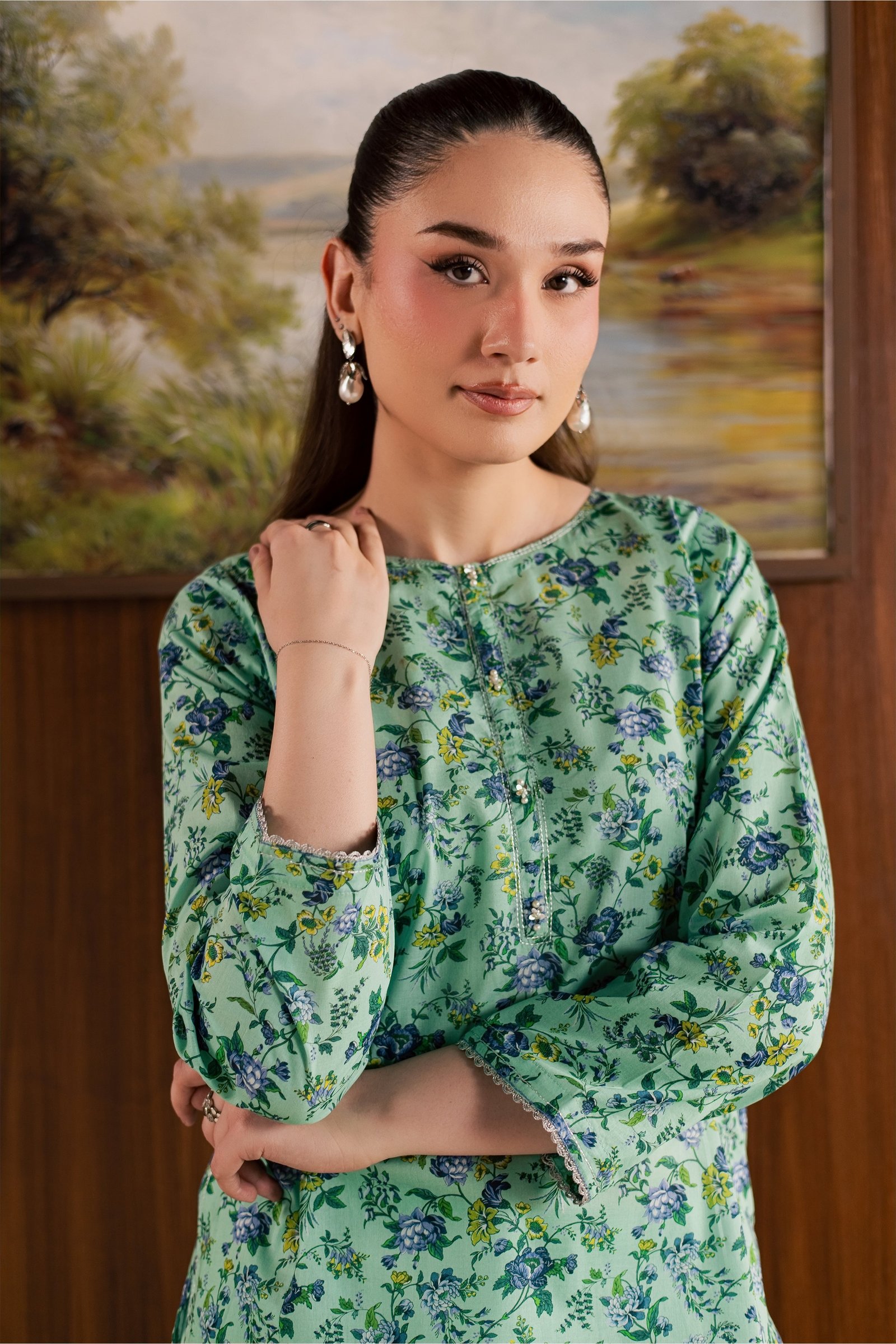 Hanna 2Pc - Printed Lawn Dress BATIKSS26 BATIK XS / Blue / Lawn-S / Blue / Lawn-M / Blue / Lawn-L / Blue / Lawn-XL / Blue / Lawn