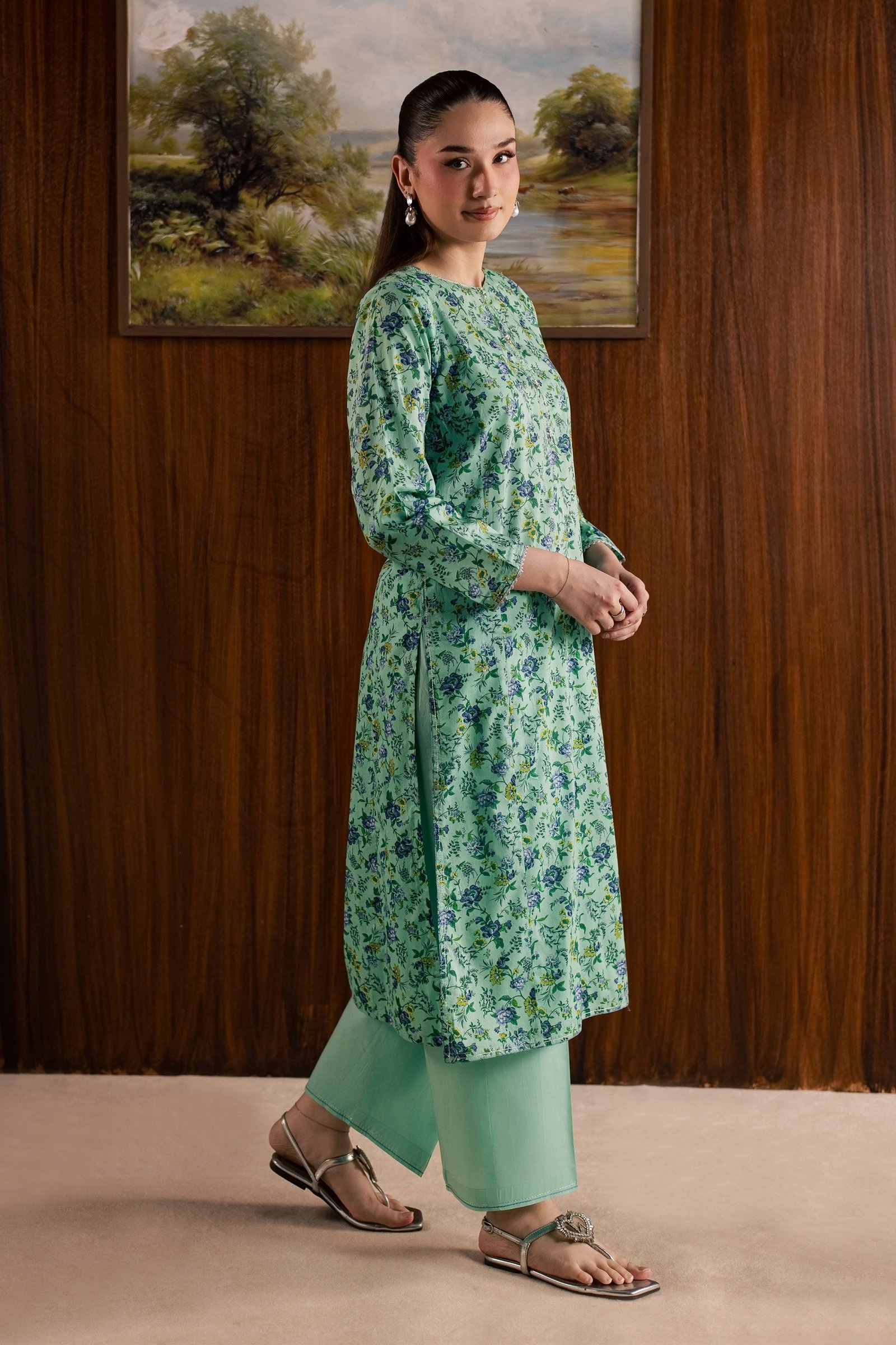 Hanna 2Pc - Printed Lawn Dress BATIKSS26 BATIK XS / Blue / Lawn-S / Blue / Lawn-M / Blue / Lawn-L / Blue / Lawn-XL / Blue / Lawn