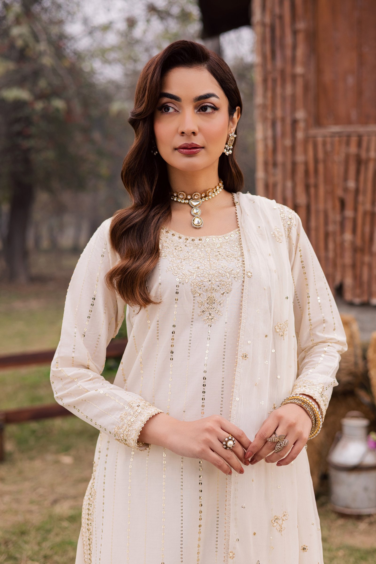 Hans 3Pc - Festive Embroidered Lawn BATIKEID2026 BATIK XS / White Swan / Pima Lawn-S / White Swan / Pima Lawn-M / White Swan / Pima Lawn-L / White Swan / Pima Lawn-XL / White Swan / Pima Lawn