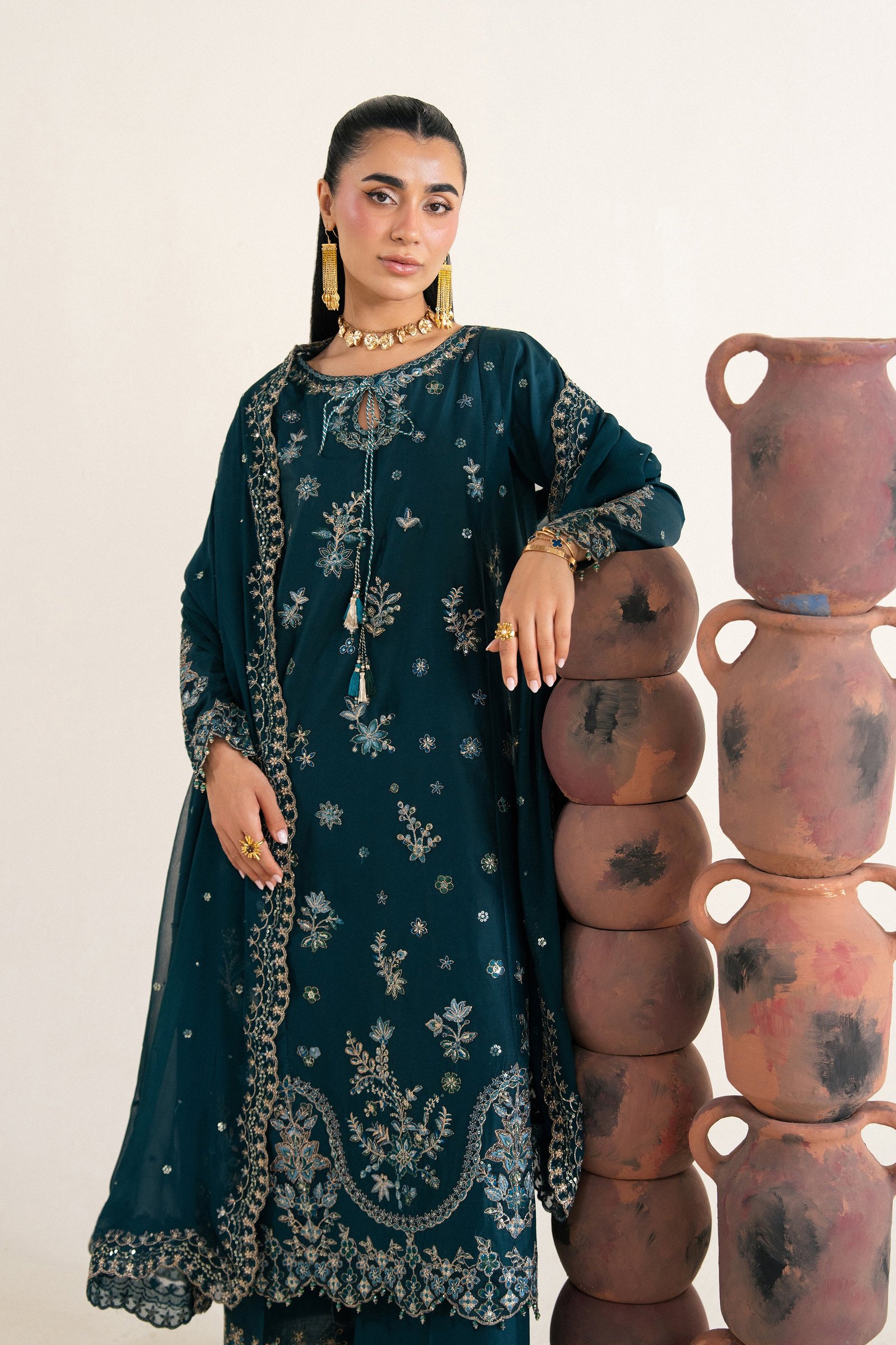 Helma 3Pc - Festive Eid Pret BATIKSS26 BATIK XS / Zinc Blue / Giza-S / Zinc Blue / Giza-M / Zinc Blue / Giza-L / Zinc Blue / Giza-XL / Zinc Blue / Giza
