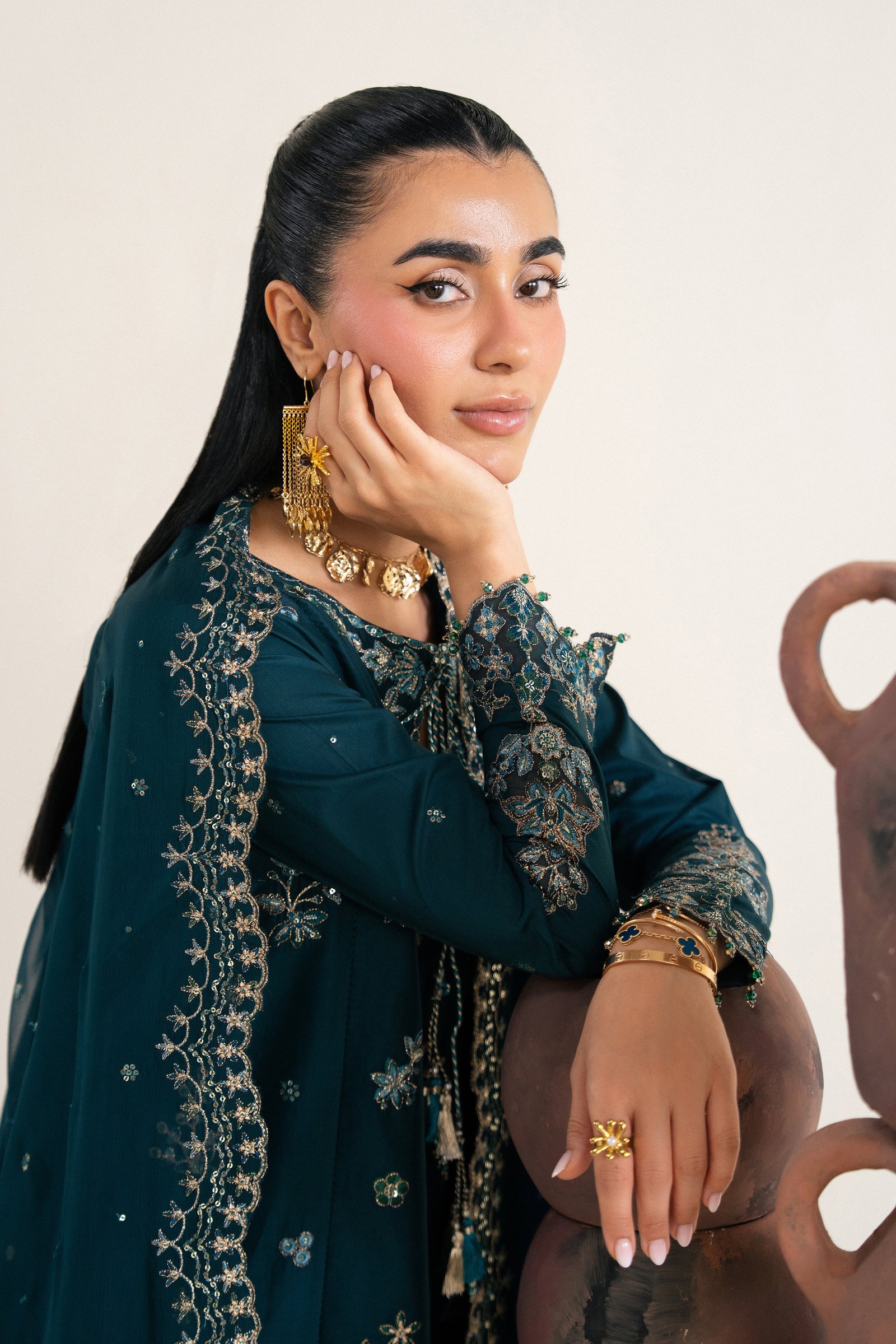 Helma 3Pc - Festive Eid Pret BATIKSS26 BATIK XS / Zinc Blue / Giza-S / Zinc Blue / Giza-M / Zinc Blue / Giza-L / Zinc Blue / Giza-XL / Zinc Blue / Giza