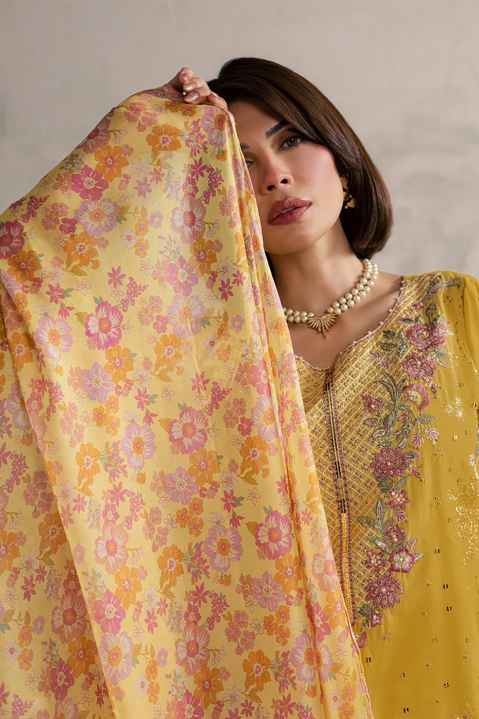 Her Soul 3Pc - Festive Embroidered Lawn BATIKEID2026 BATIK XS / Lemon Yellow / Pima Lawn-S / Lemon Yellow / Pima Lawn-M / Lemon Yellow / Pima Lawn-L / Lemon Yellow / Pima Lawn-XL / Lemon Yellow / Pima Lawn