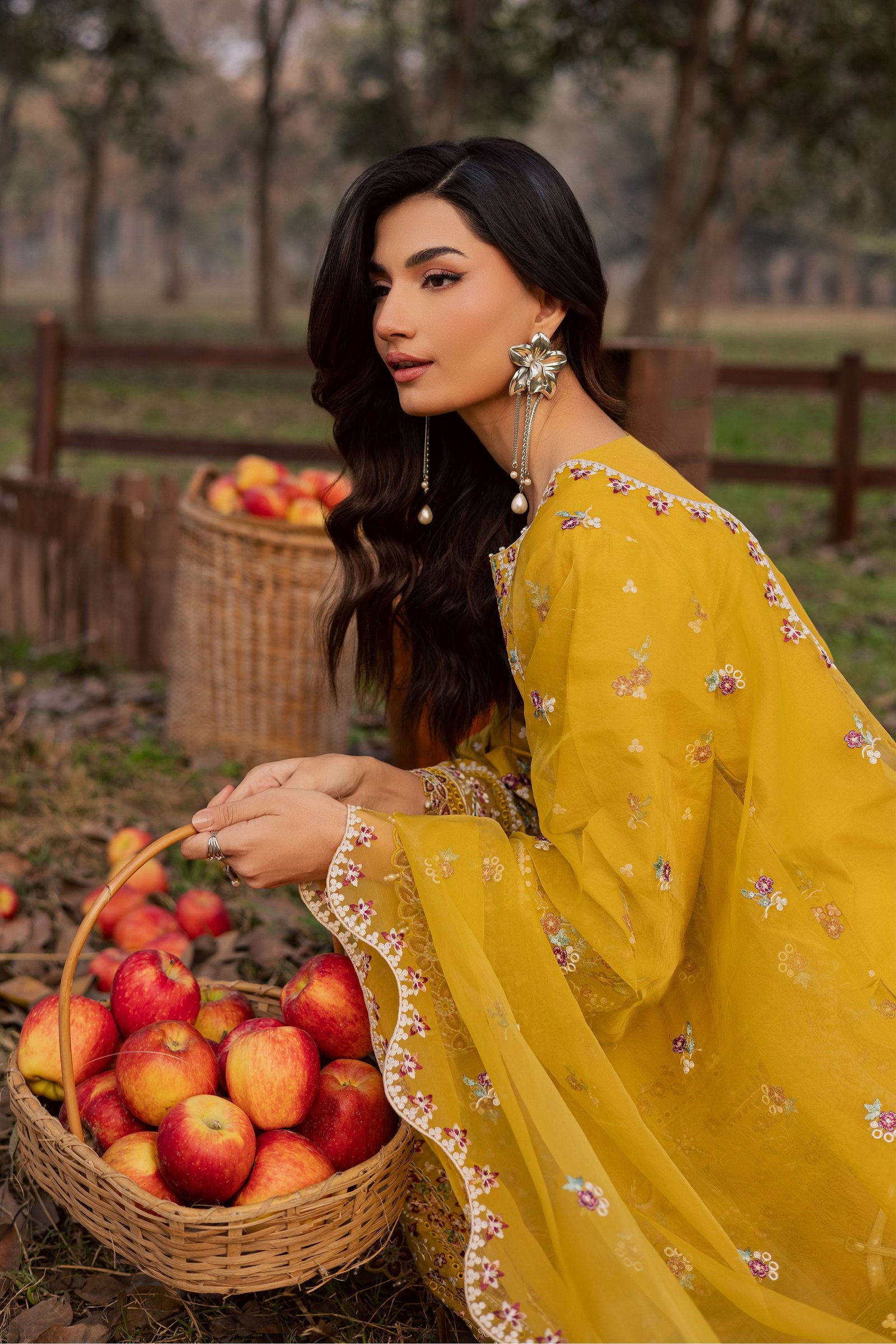 Horizon 3Pc - Festive Embroidered Lawn BATIKEID2026 BATIK XS / Honey / Pima Lawn-S / Honey / Pima Lawn-M / Honey / Pima Lawn-L / Honey / Pima Lawn-XL / Honey / Pima Lawn