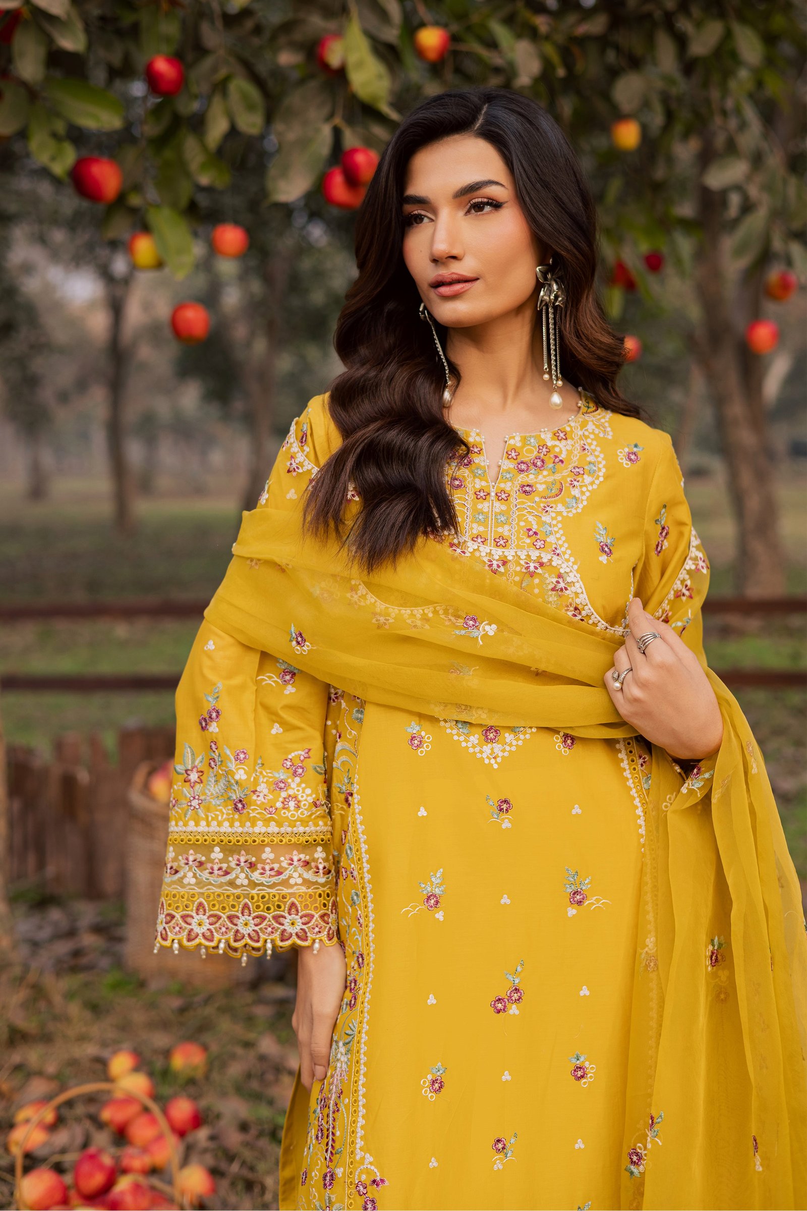  Horizon 3Pc - Festive Embroidered Lawn BATIKEID2026  BATIK   XS / Honey / Pima Lawn-S / Honey / Pima Lawn-M / Honey / Pima Lawn-L / Honey / Pima Lawn-XL / Honey / Pima Lawn