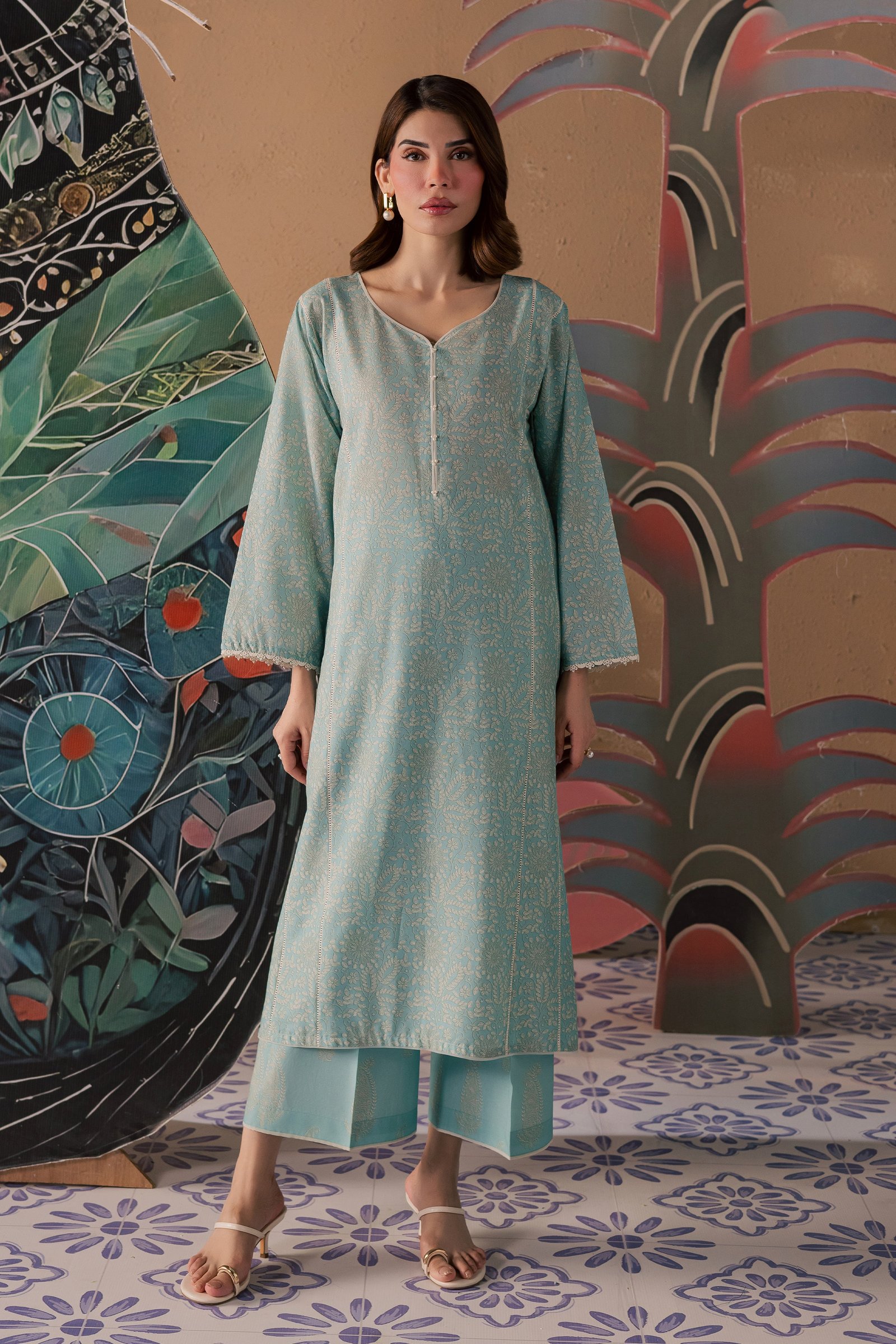  Ice Crush 2Pc - Printed Lawn Dress BATIKSS26  BATIK   XS / Ice Blue / Lawn-S / Ice Blue / Lawn-M / Ice Blue / Lawn-L / Ice Blue / Lawn-XL / Ice Blue / Lawn
