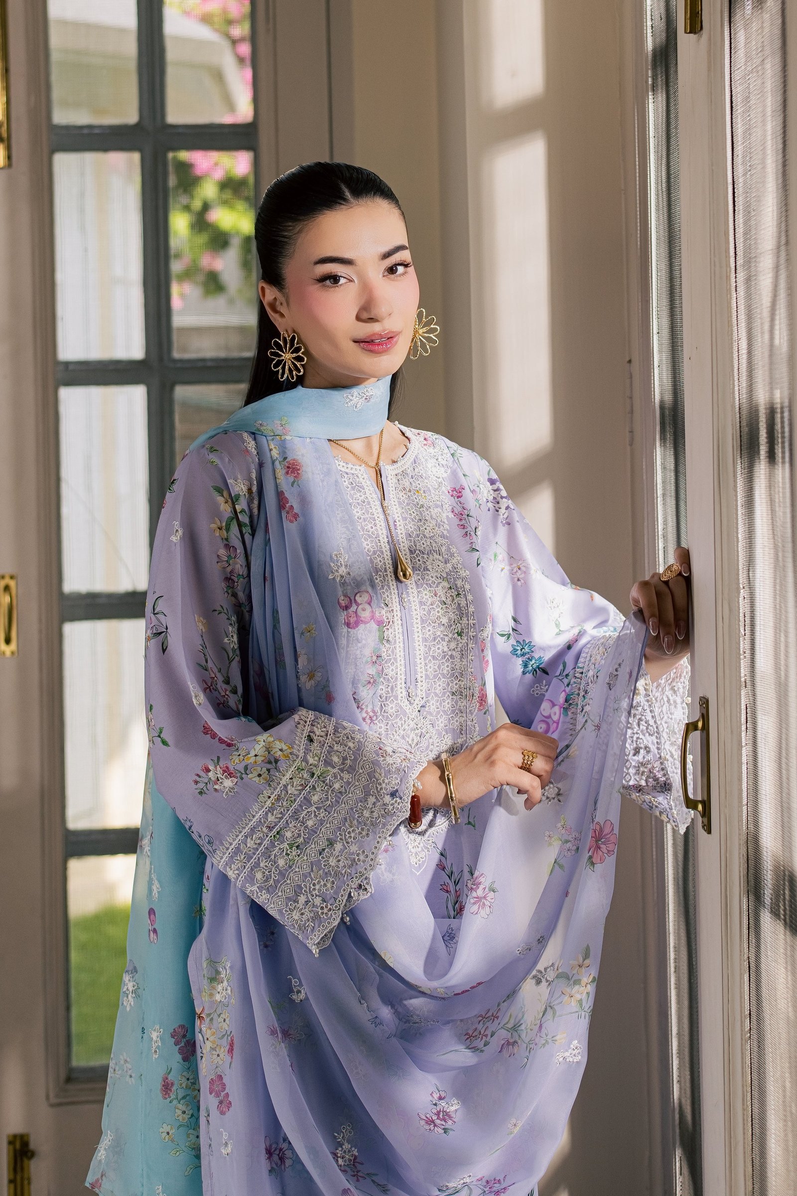 Ira 3Pc - Luxury Embroidered Lawn BATIKSS26 BATIK XS / Blue / Lawn-S / Blue / Lawn-M / Blue / Lawn-L / Blue / Lawn-XL / Blue / Lawn