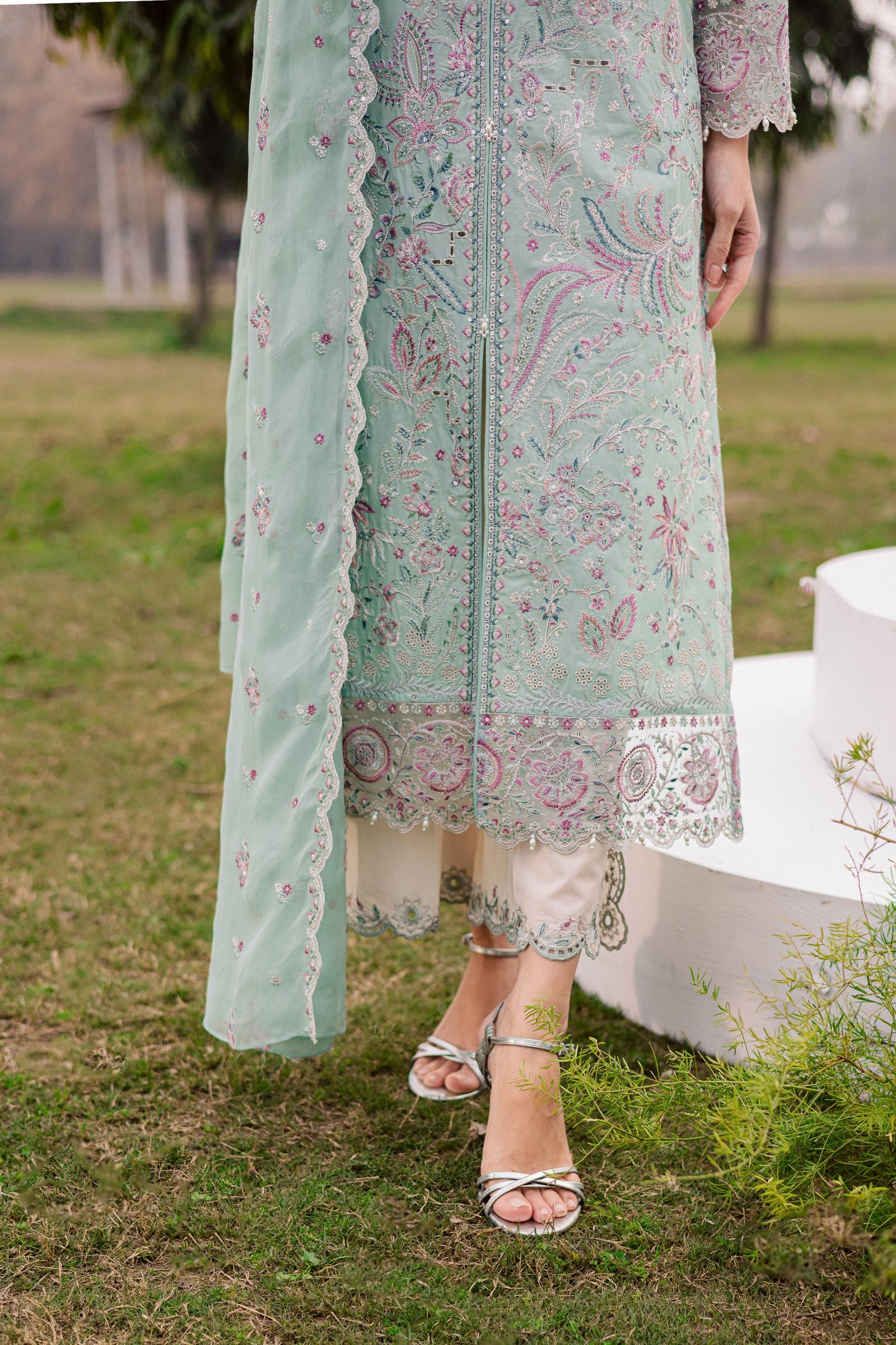 Iridule 3Pc - Festive Embroidered Lawn BATIKEID2026 BATIK XS / Pearly Blue / Pima Lawn-S / Pearly Blue / Pima Lawn-M / Pearly Blue / Pima Lawn-L / Pearly Blue / Pima Lawn-XL / Pearly Blue / Pima Lawn