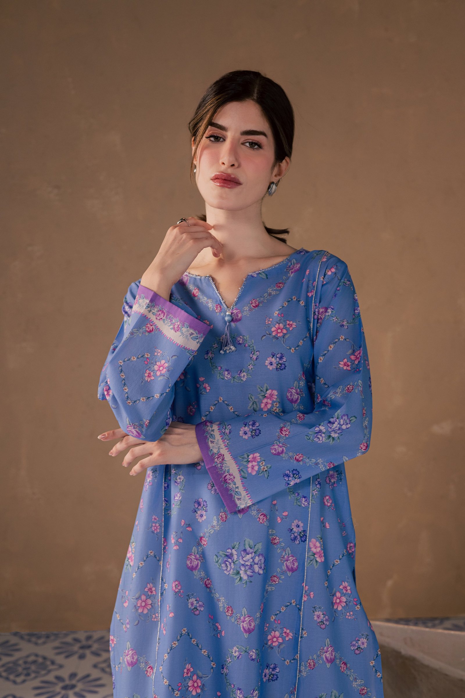 Iris Mel 2Pc - Printed Lawn Dress BATIKSS26 BATIK XS / Blue / Lawn-S / Blue / Lawn-M / Blue / Lawn-L / Blue / Lawn-XL / Blue / Lawn