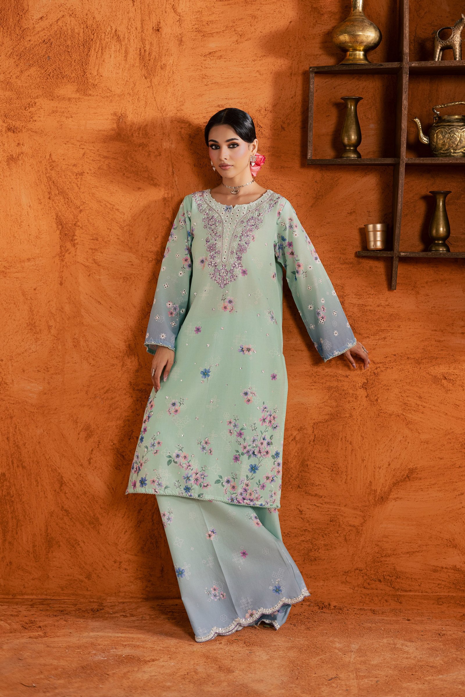  Ivoria 2Pc - Printed Lawn Dress BATIKEID2026  BATIK   XS / Sea Green / Lawn-S / Sea Green / Lawn-M / Sea Green / Lawn-L / Sea Green / Lawn-XL / Sea Green / Lawn