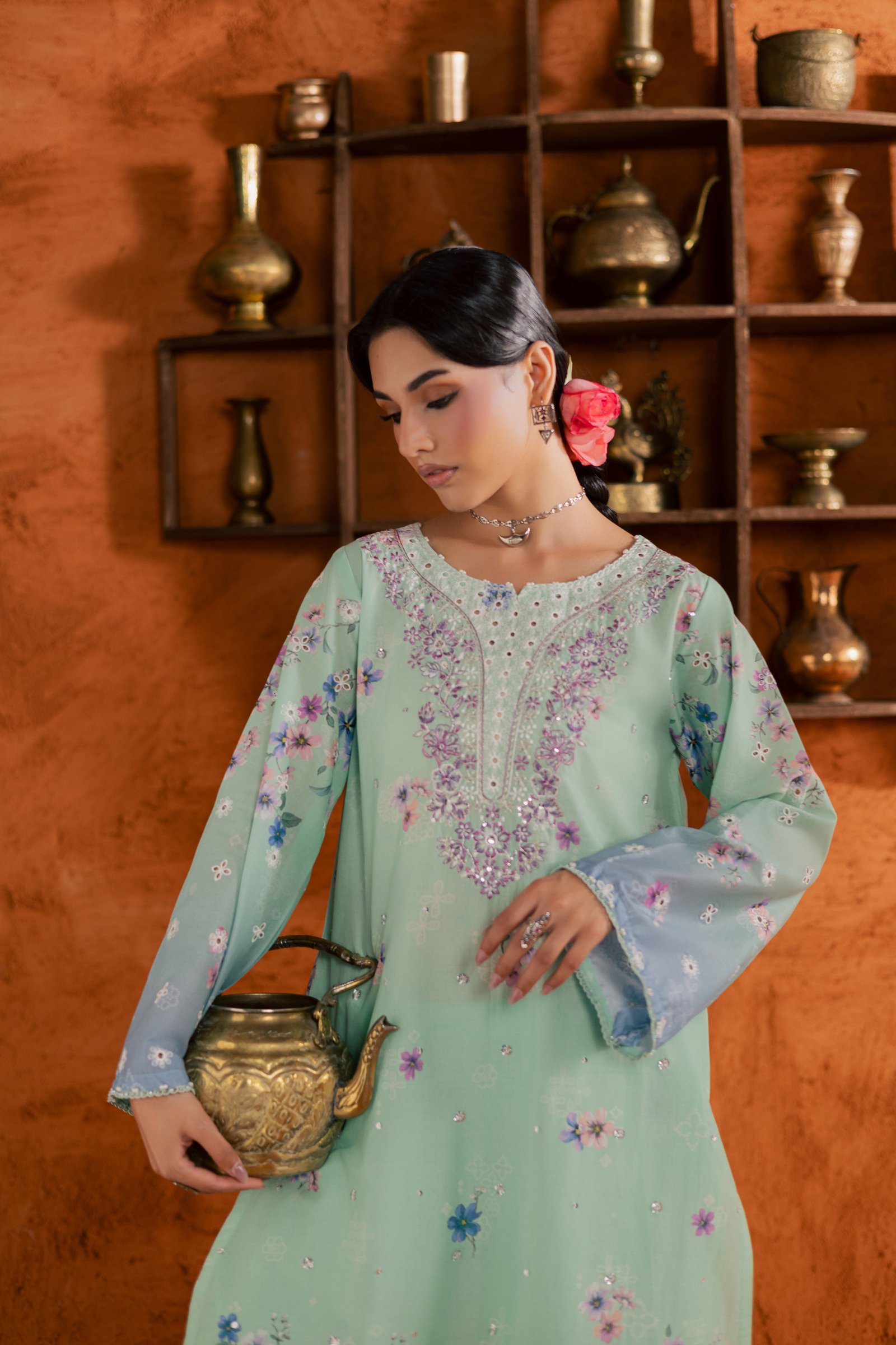  Ivoria 2Pc - Printed Lawn Dress BATIKEID2026  BATIK   XS / Sea Green / Lawn-S / Sea Green / Lawn-M / Sea Green / Lawn-L / Sea Green / Lawn-XL / Sea Green / Lawn