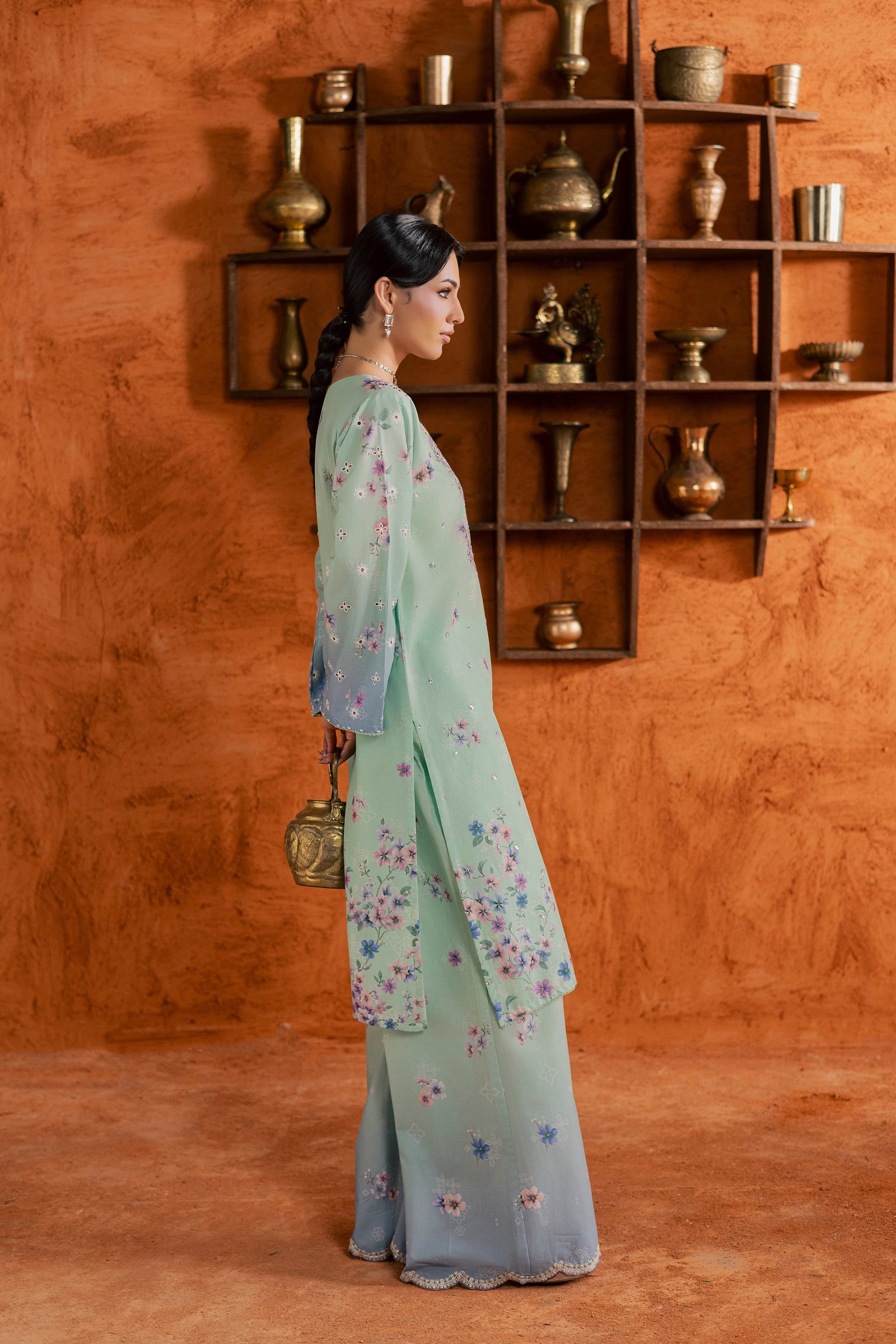 Ivoria 2Pc - Printed Lawn Dress BATIKEID2026 BATIK XS / Sea Green / Lawn-S / Sea Green / Lawn-M / Sea Green / Lawn-L / Sea Green / Lawn-XL / Sea Green / Lawn