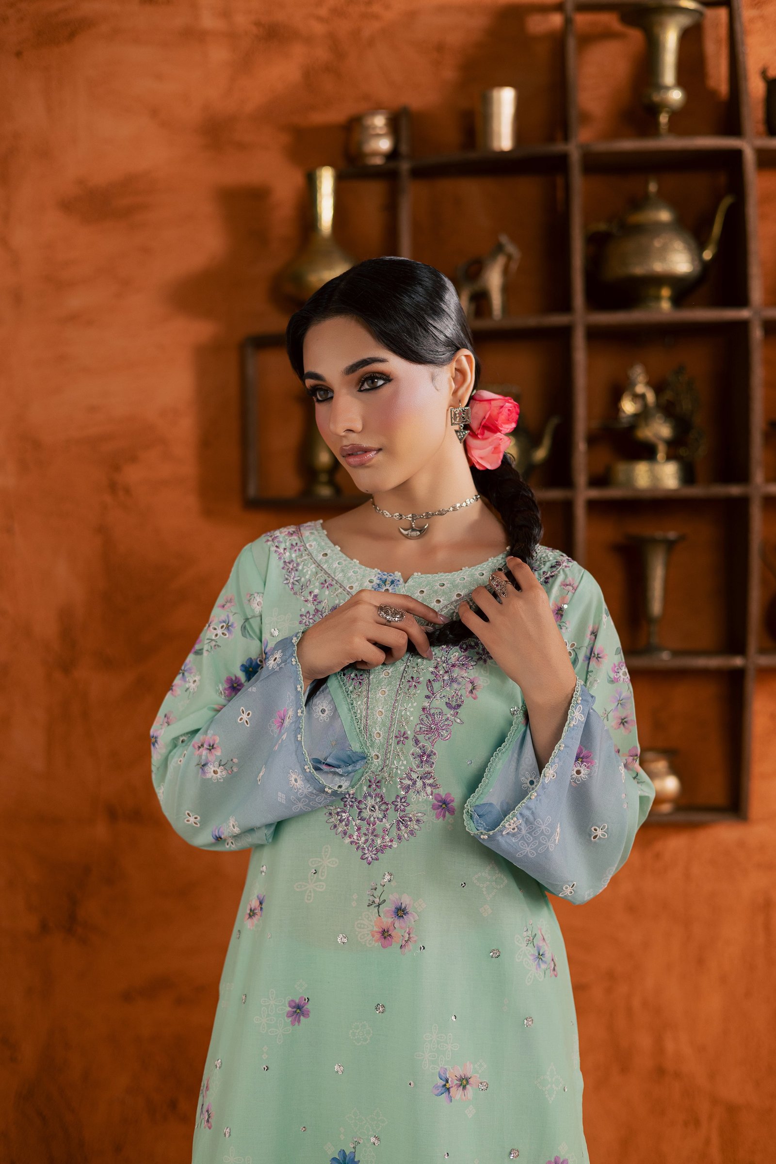  Ivoria 2Pc - Printed Lawn Dress BATIKEID2026  BATIK   XS / Sea Green / Lawn-S / Sea Green / Lawn-M / Sea Green / Lawn-L / Sea Green / Lawn-XL / Sea Green / Lawn