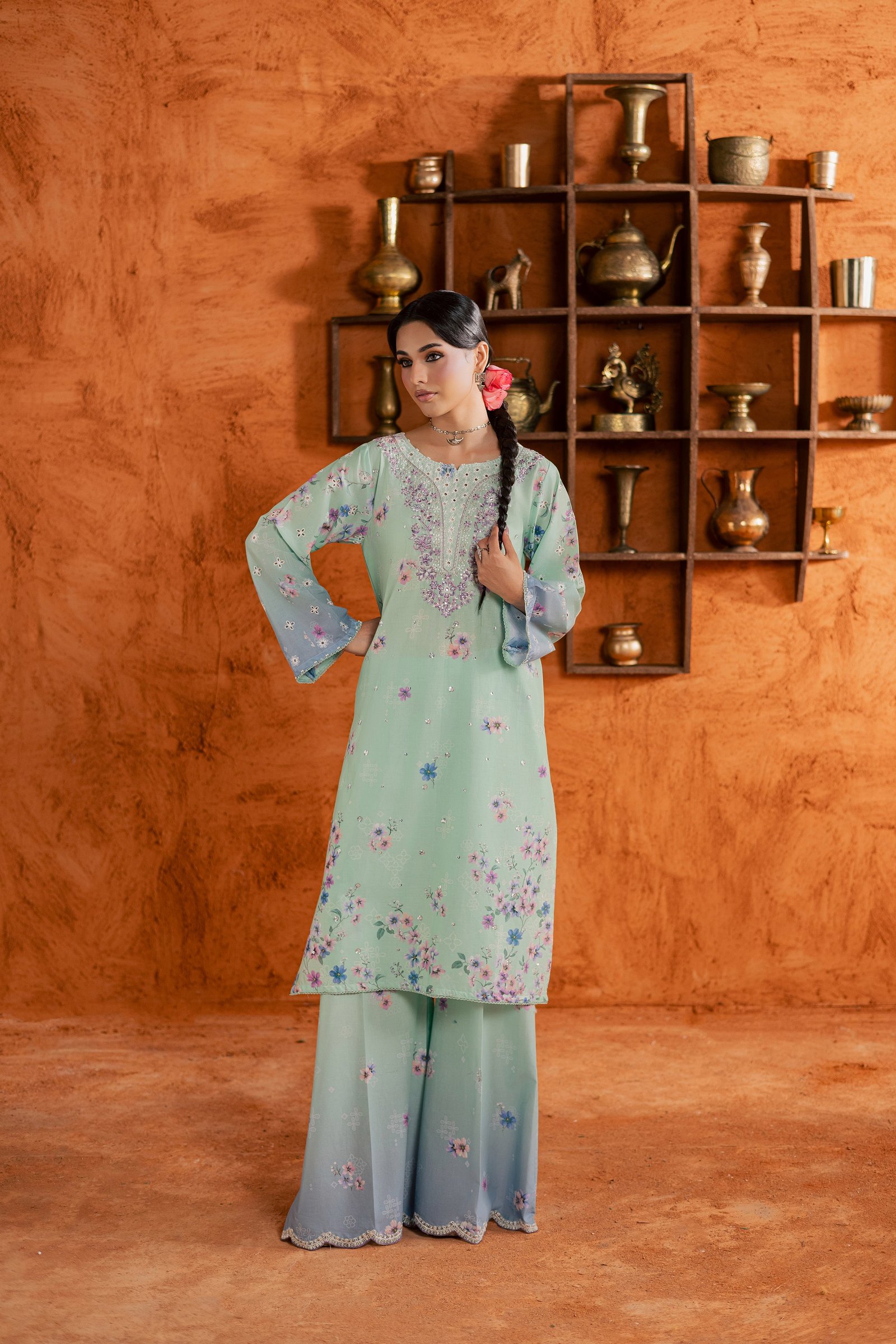  Ivoria 2Pc - Printed Lawn Dress BATIKEID2026  BATIK   XS / Sea Green / Lawn-S / Sea Green / Lawn-M / Sea Green / Lawn-L / Sea Green / Lawn-XL / Sea Green / Lawn