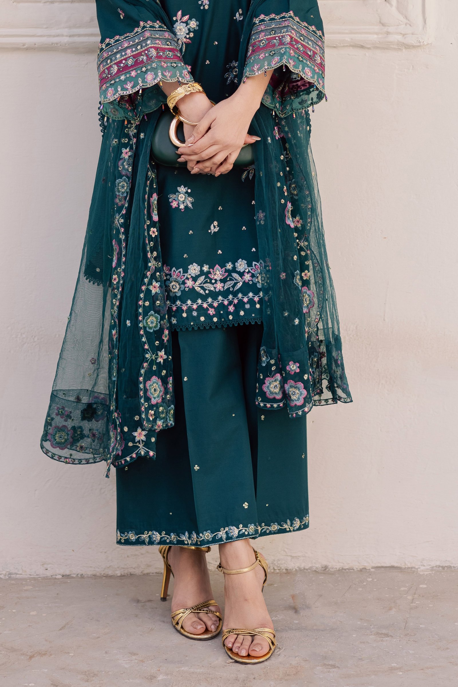  Ivy Bloom 3Pc - Festive Embroidered Lawn BATIKEID2026  BATIK   XS / Ocean Green / Pima Lawn-S / Ocean Green / Pima Lawn-M / Ocean Green / Pima Lawn-L / Ocean Green / Pima Lawn-XL / Ocean Green / Pima Lawn