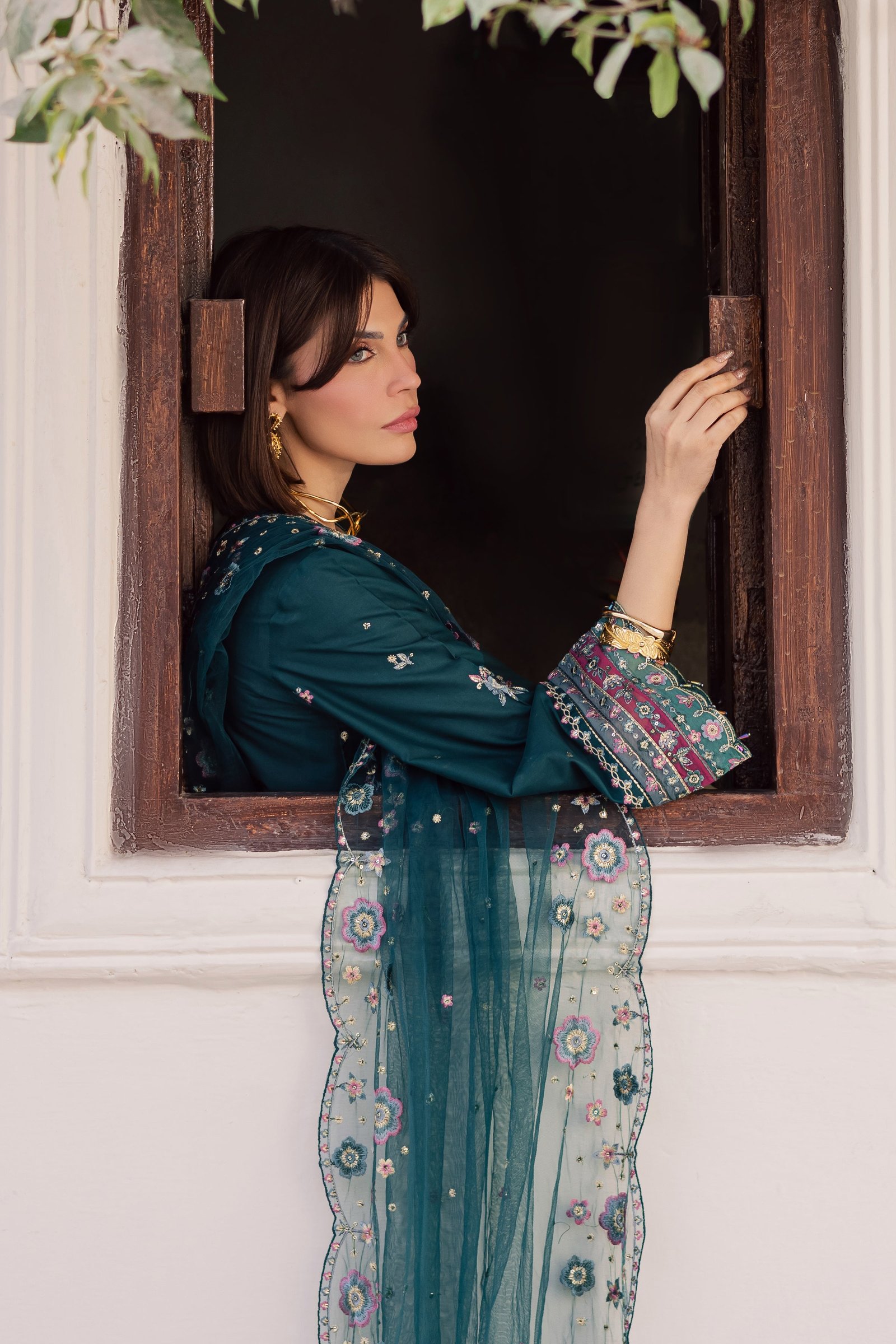  Ivy Bloom 3Pc - Festive Embroidered Lawn BATIKEID2026  BATIK   XS / Ocean Green / Pima Lawn-S / Ocean Green / Pima Lawn-M / Ocean Green / Pima Lawn-L / Ocean Green / Pima Lawn-XL / Ocean Green / Pima Lawn