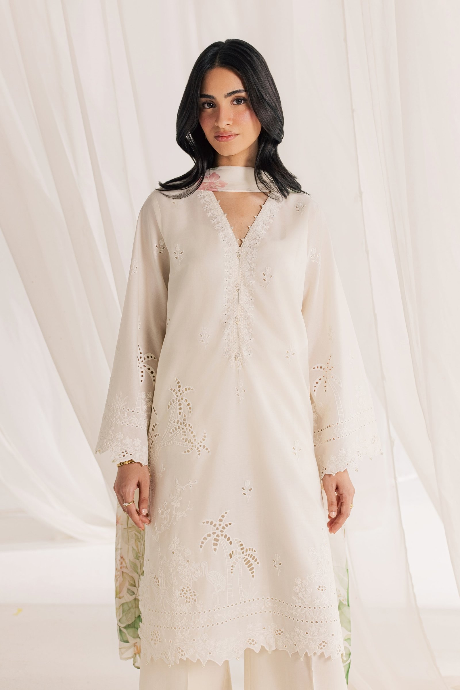  Izel Swan 3Pc - Embroidered Lawn Dress EverydayEdit26  BATIK   XS / White Swan / Pima Lawn-S / White Swan / Pima Lawn-M / White Swan / Pima Lawn-L / White Swan / Pima Lawn-XL / White Swan / Pima Lawn