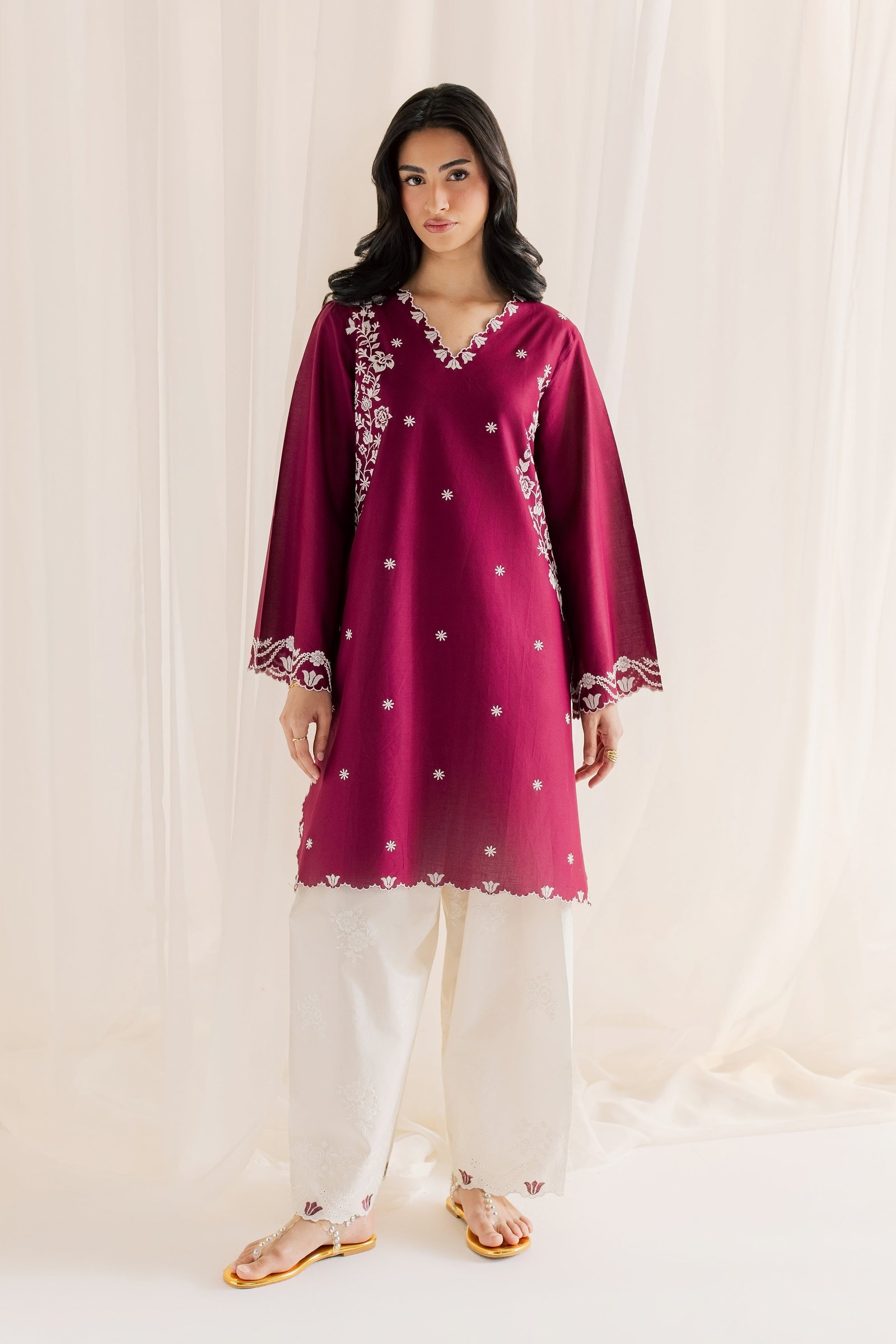 Jam Heart 2Pc - Embroidered Lawn Dress EverydayEdit26 BATIK XS / Jam / Pima Lawn-S / Jam / Pima Lawn-M / Jam / Pima Lawn-L / Jam / Pima Lawn-XL / Jam / Pima Lawn