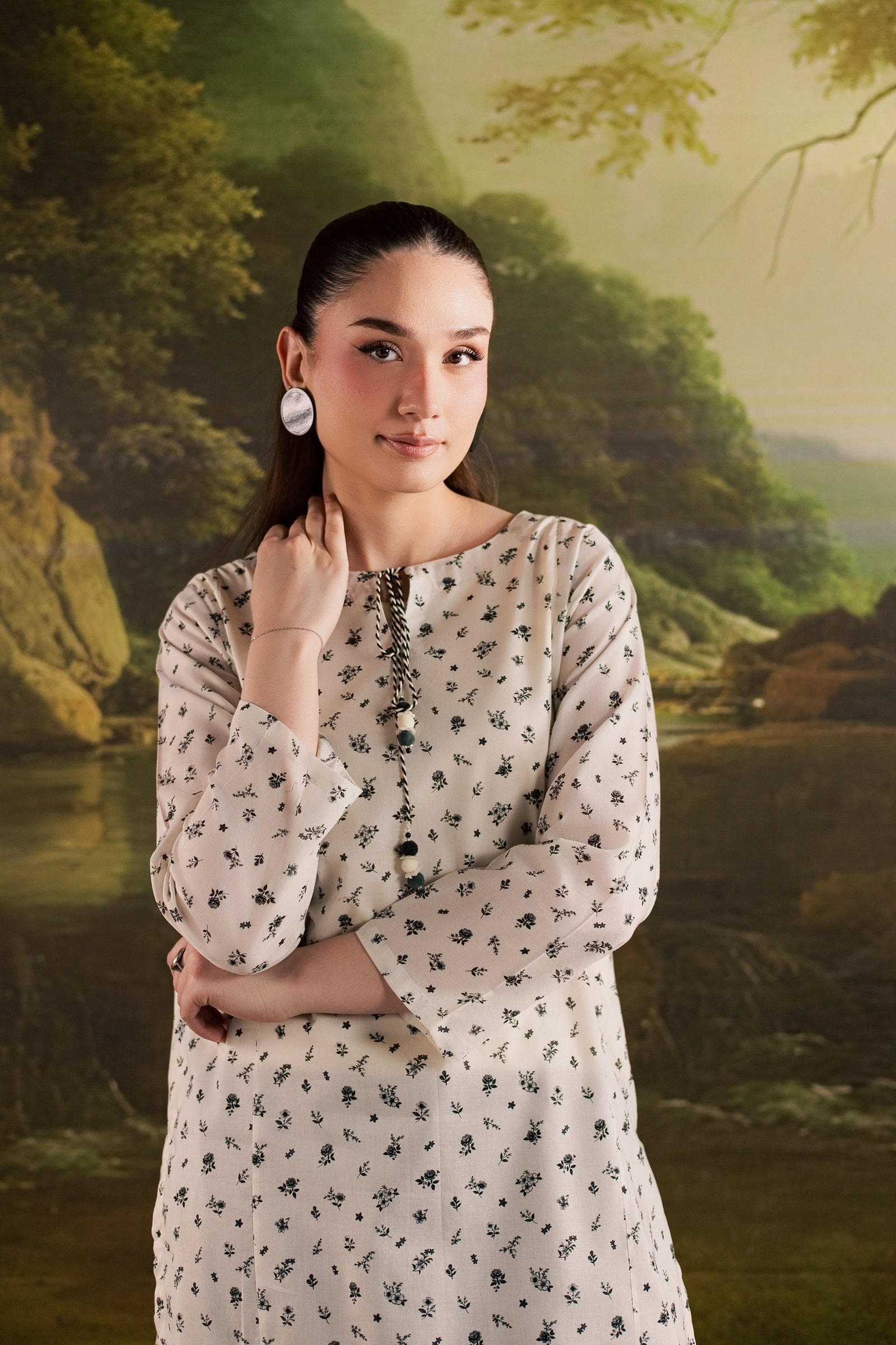 Jett 2Pc - Printed Lawn Dress BATIKSS26 BATIK XS / Off White / Lawn-S / Off White / Lawn-M / Off White / Lawn-L / Off White / Lawn-XL / Off White / Lawn