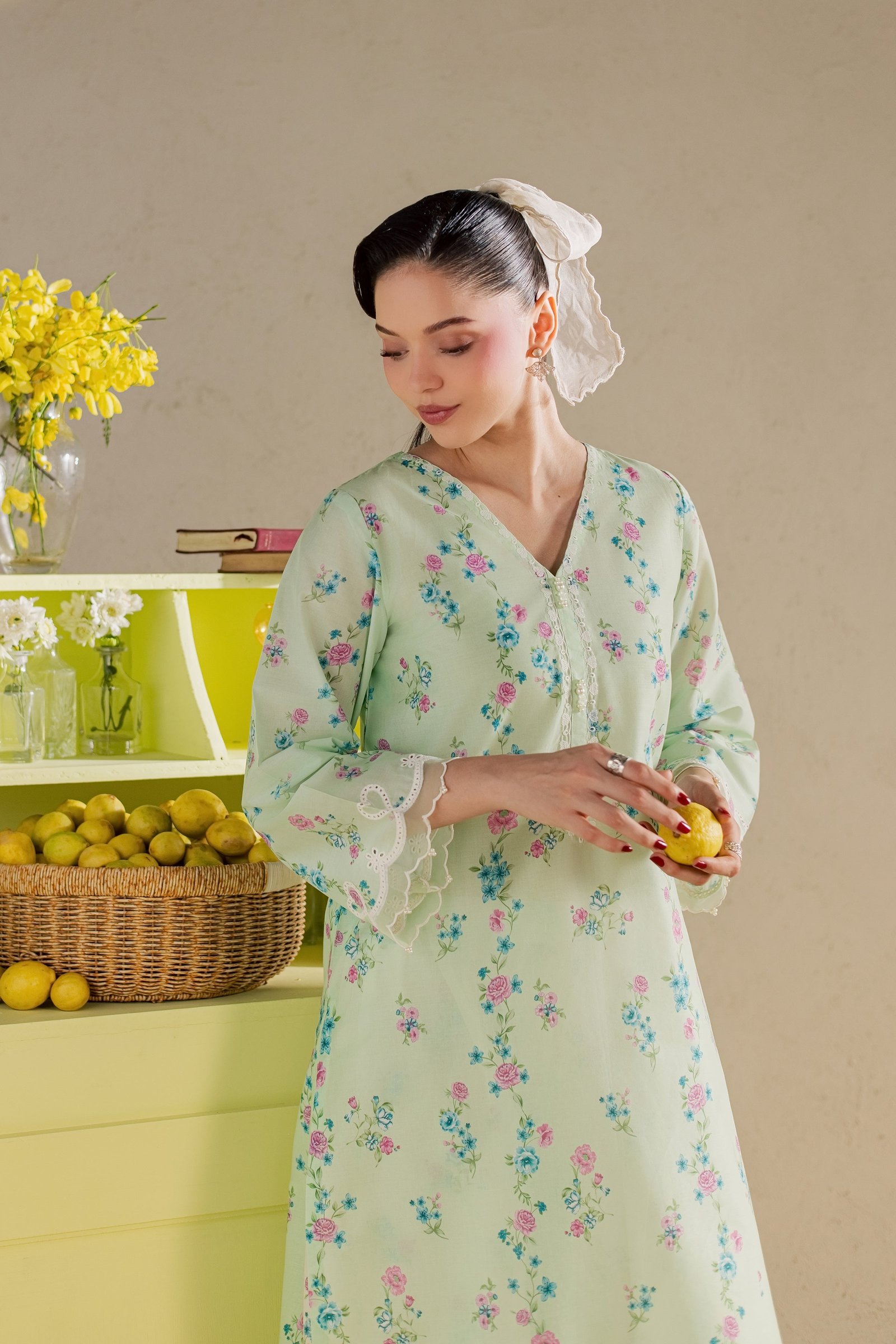  Jiwon 2Pc - Printed Lawn Dress BATIKSS26  BATIK   XS / Green / Lawn-S / Green / Lawn-M / Green / Lawn-L / Green / Lawn-XL / Green / Lawn