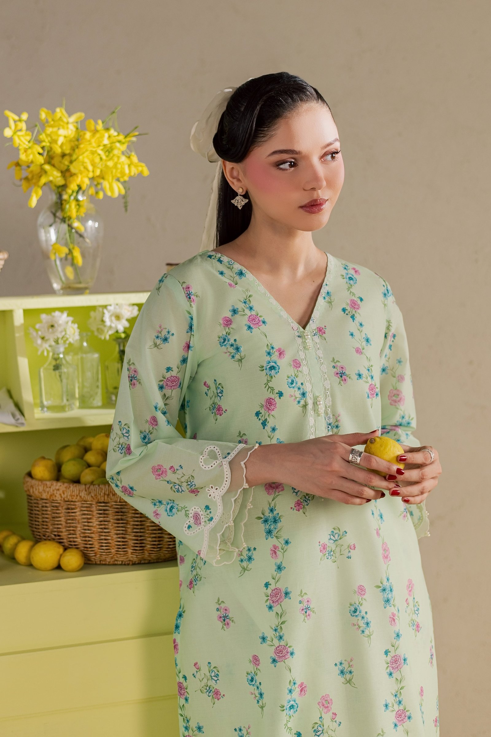  Jiwon 2Pc - Printed Lawn Dress BATIKSS26  BATIK   XS / Green / Lawn-S / Green / Lawn-M / Green / Lawn-L / Green / Lawn-XL / Green / Lawn