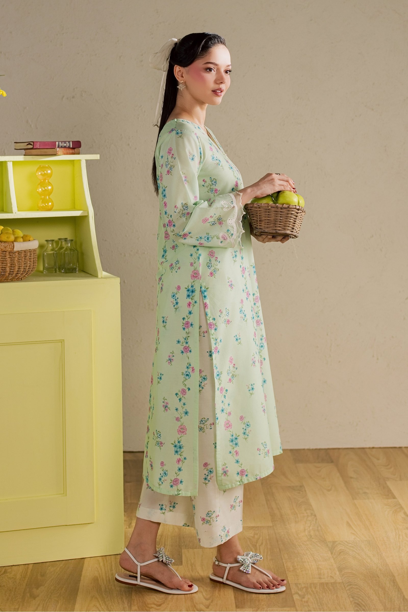 Jiwon 2Pc - Printed Lawn Dress BATIKSS26 BATIK XS / Green / Lawn-S / Green / Lawn-M / Green / Lawn-L / Green / Lawn-XL / Green / Lawn