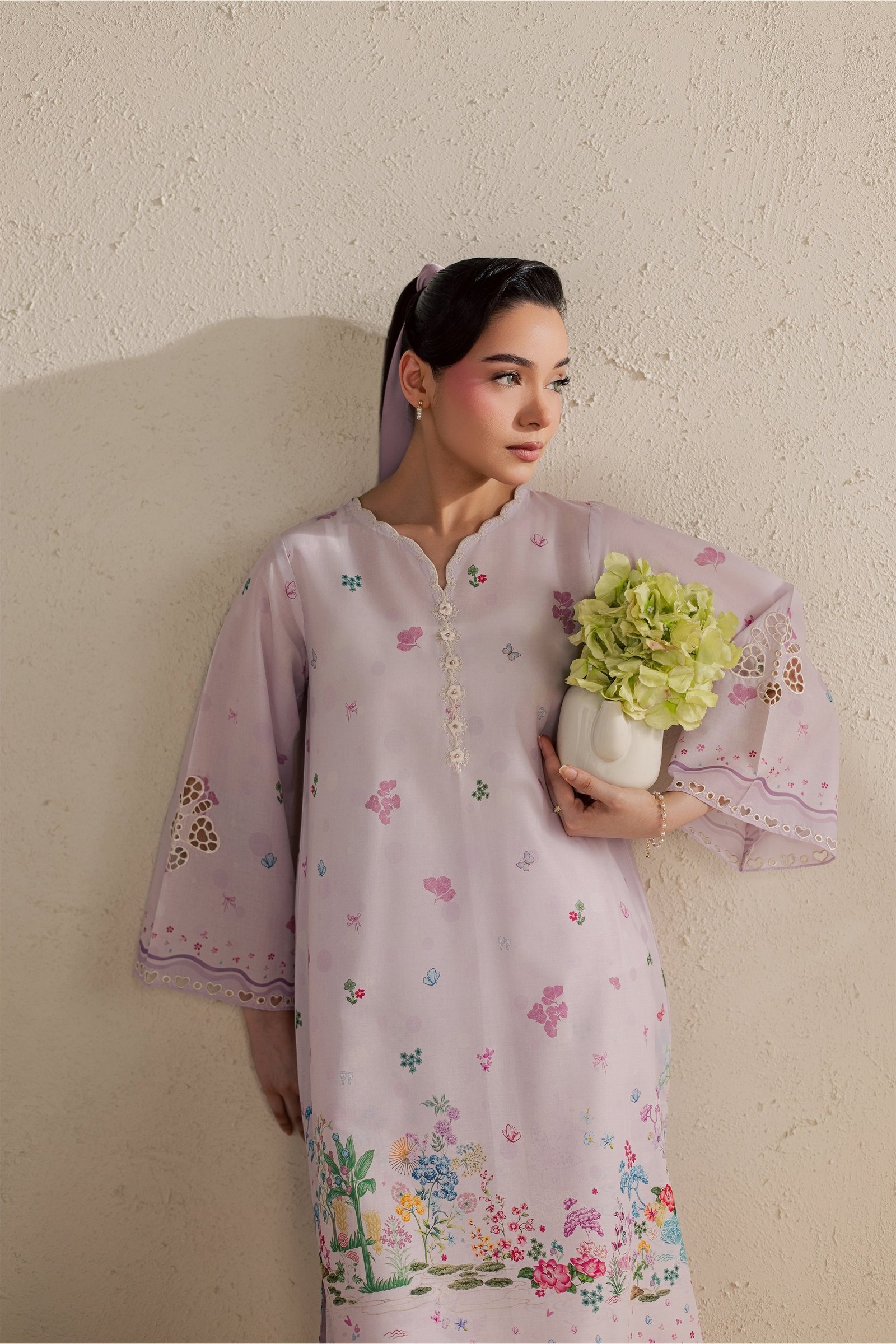 Lara 2Pc - Printed Lawn Dress BATIKSS26 BATIK XS / Pink / Lawn-S / Pink / Lawn-M / Pink / Lawn-L / Pink / Lawn-XL / Pink / Lawn