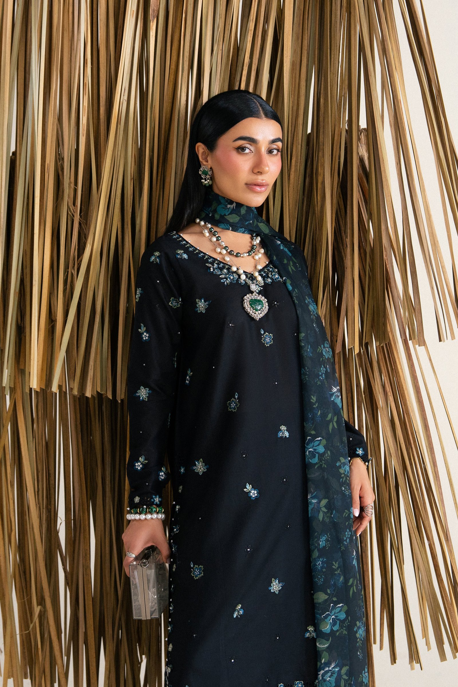 Layali 3Pc - Festive Eid Pret BATIKSS26 BATIK XS / Black / Pima Lawn-S / Black / Pima Lawn-M / Black / Pima Lawn-L / Black / Pima Lawn-XL / Black / Pima Lawn