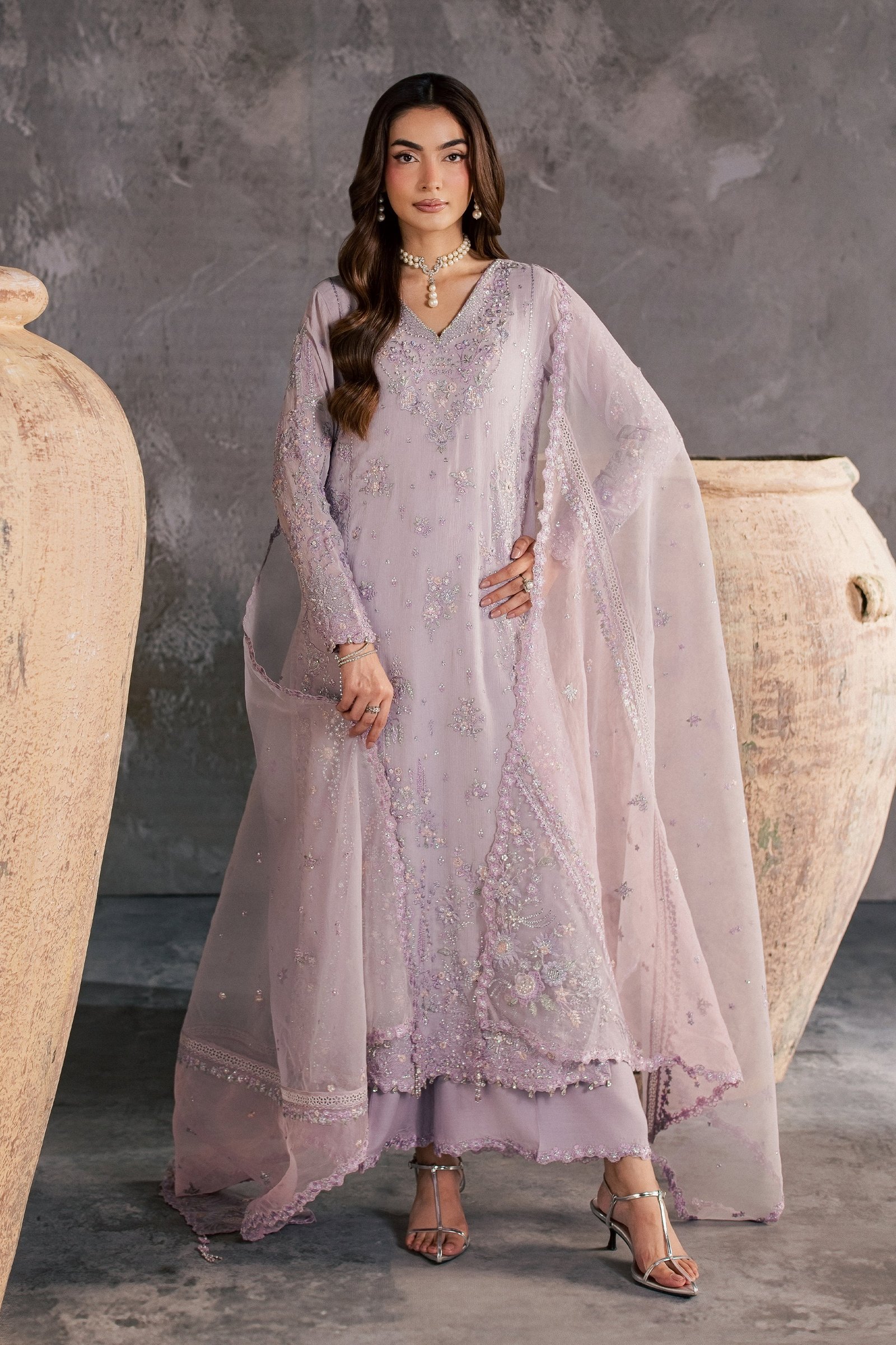  Leeah 3Pc - Festive Luxe Pret BATIKSTUDIO2026  BATIK   S / Lilac / Crinkle-M / Lilac / Crinkle-L / Lilac / Crinkle