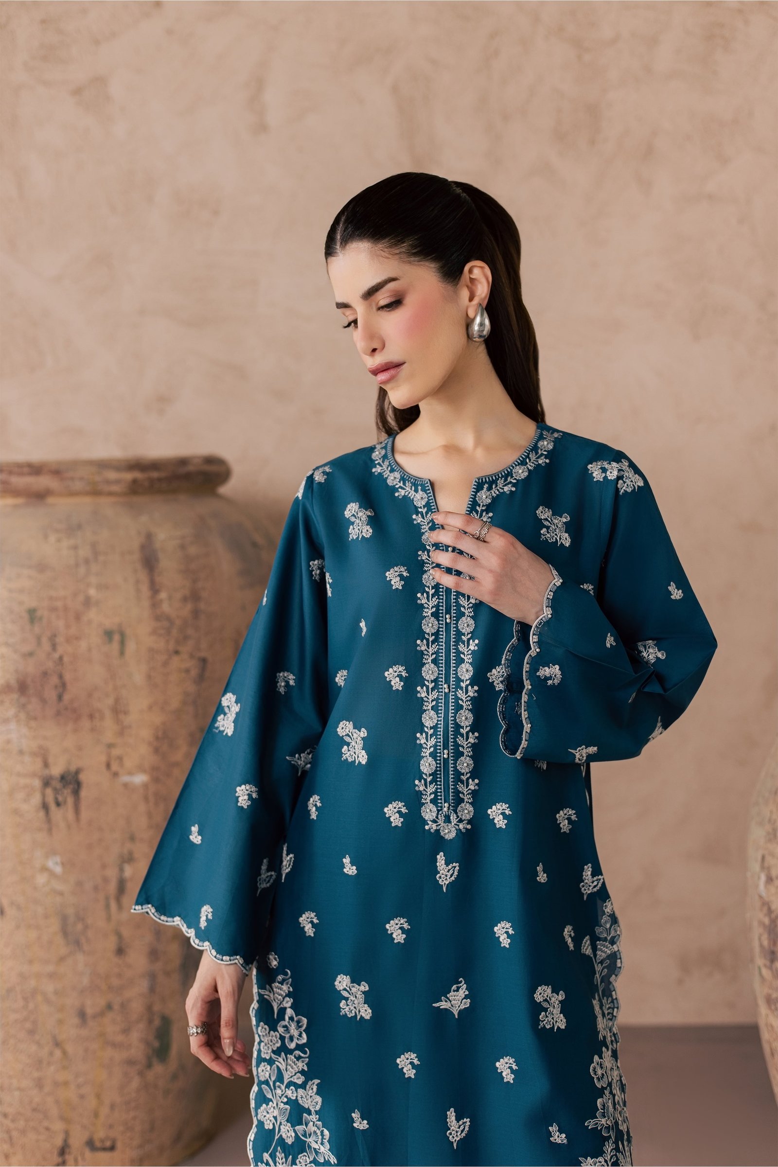 Lila 2Pc - Embroidered Lawn Dress EverydayEdit26 BATIK XS / Prussian Blue / Pima Lawn-S / Prussian Blue / Pima Lawn-M / Prussian Blue / Pima Lawn-L / Prussian Blue / Pima Lawn-XL / Prussian Blue / Pima Lawn