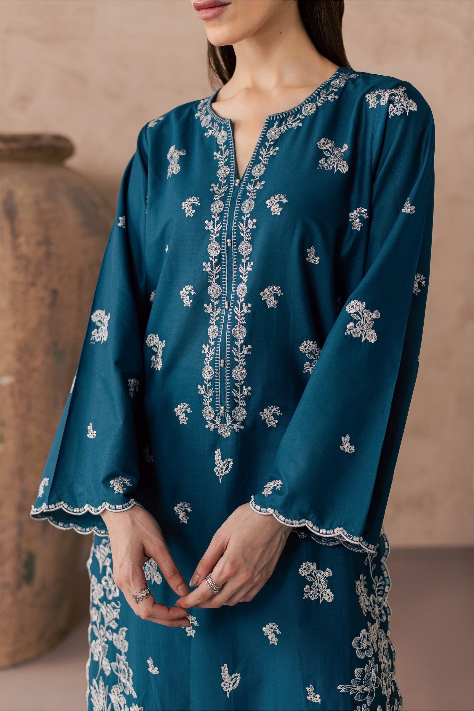 Lila 2Pc - Embroidered Lawn Dress EverydayEdit26 BATIK XS / Prussian Blue / Pima Lawn-S / Prussian Blue / Pima Lawn-M / Prussian Blue / Pima Lawn-L / Prussian Blue / Pima Lawn-XL / Prussian Blue / Pima Lawn