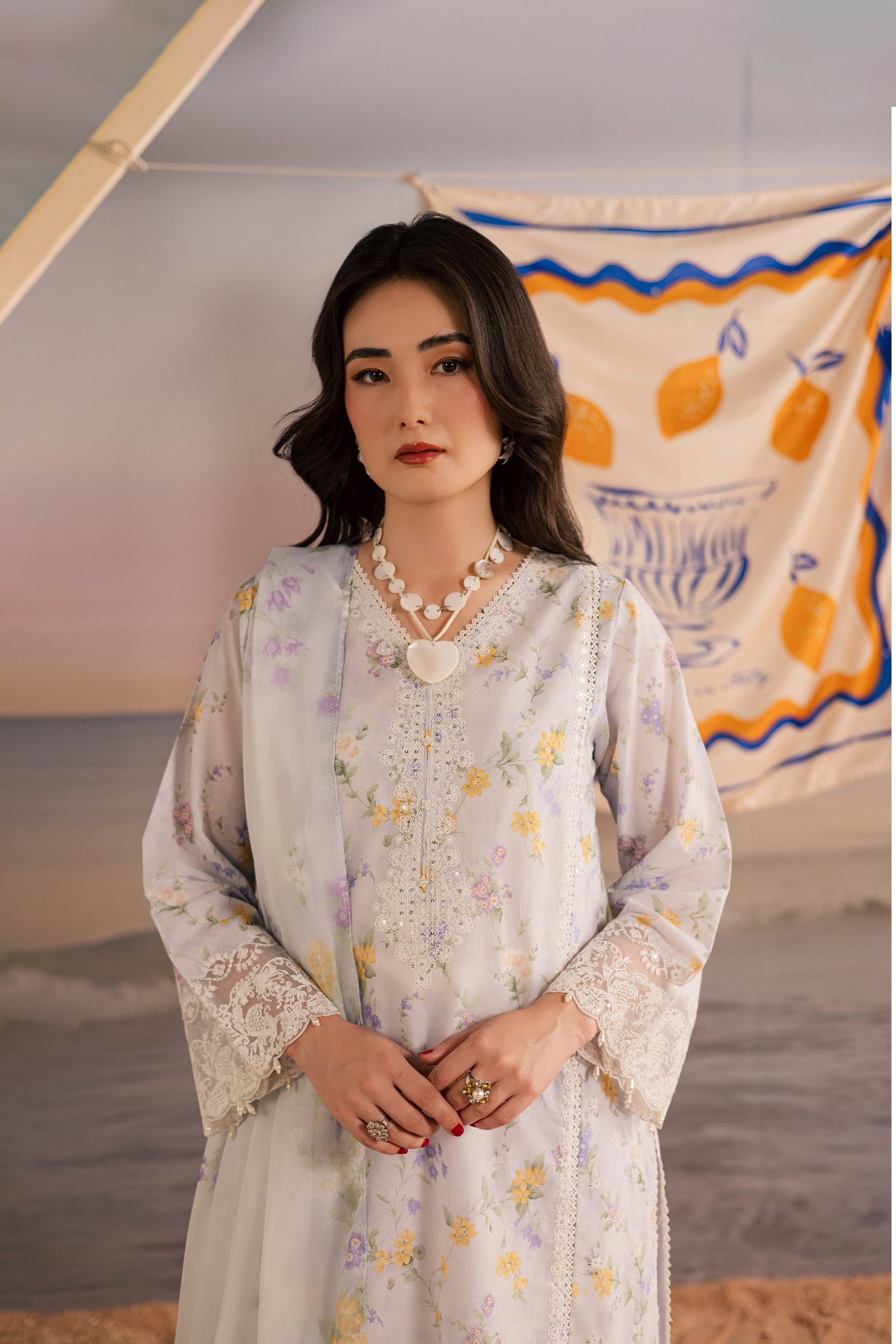 Lilac Vera 3Pc - Printed Lawn Dress BATIKSS26 BATIK XS / Lilac / Lawn-S / Lilac / Lawn-M / Lilac / Lawn-L / Lilac / Lawn-XL / Lilac / Lawn