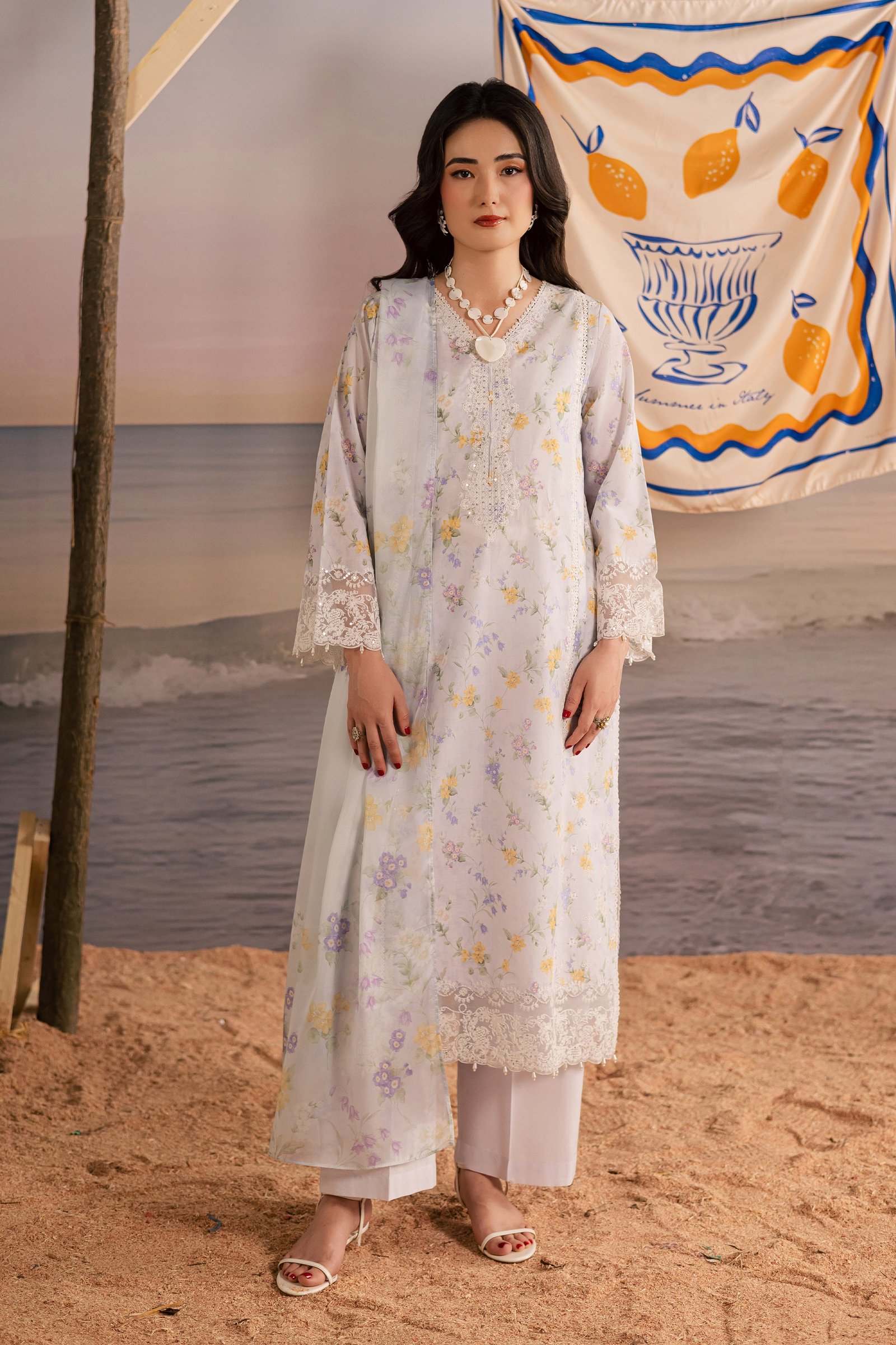 Lilac Vera 3Pc - Printed Lawn Dress BATIKSS26 BATIK XS / Lilac / Lawn-S / Lilac / Lawn-M / Lilac / Lawn-L / Lilac / Lawn-XL / Lilac / Lawn