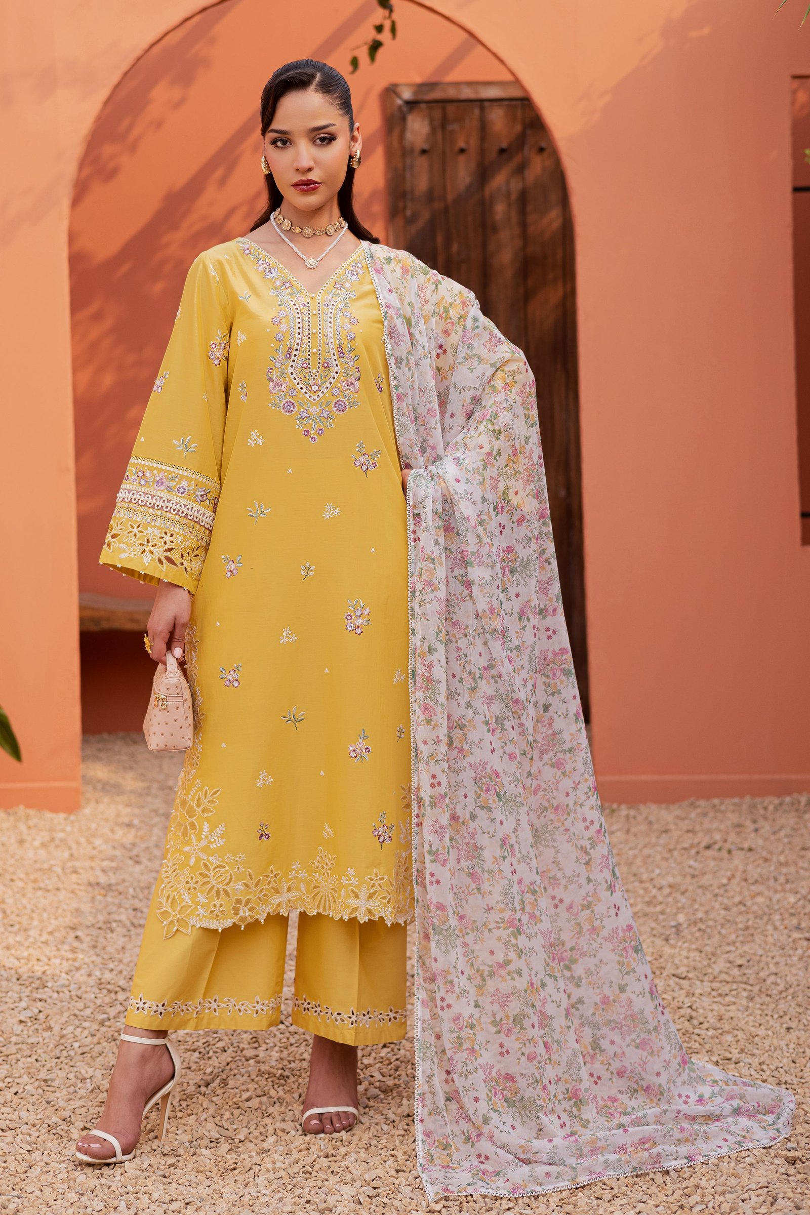 Lime Darla 3Pc - Festive Embroidered Lawn BATIKEID2026  BATIK   XS / Lemon Yellow / Pima Lawn-S / Lemon Yellow / Pima Lawn-M / Lemon Yellow / Pima Lawn-L / Lemon Yellow / Pima Lawn-XL / Lemon Yellow / Pima Lawn