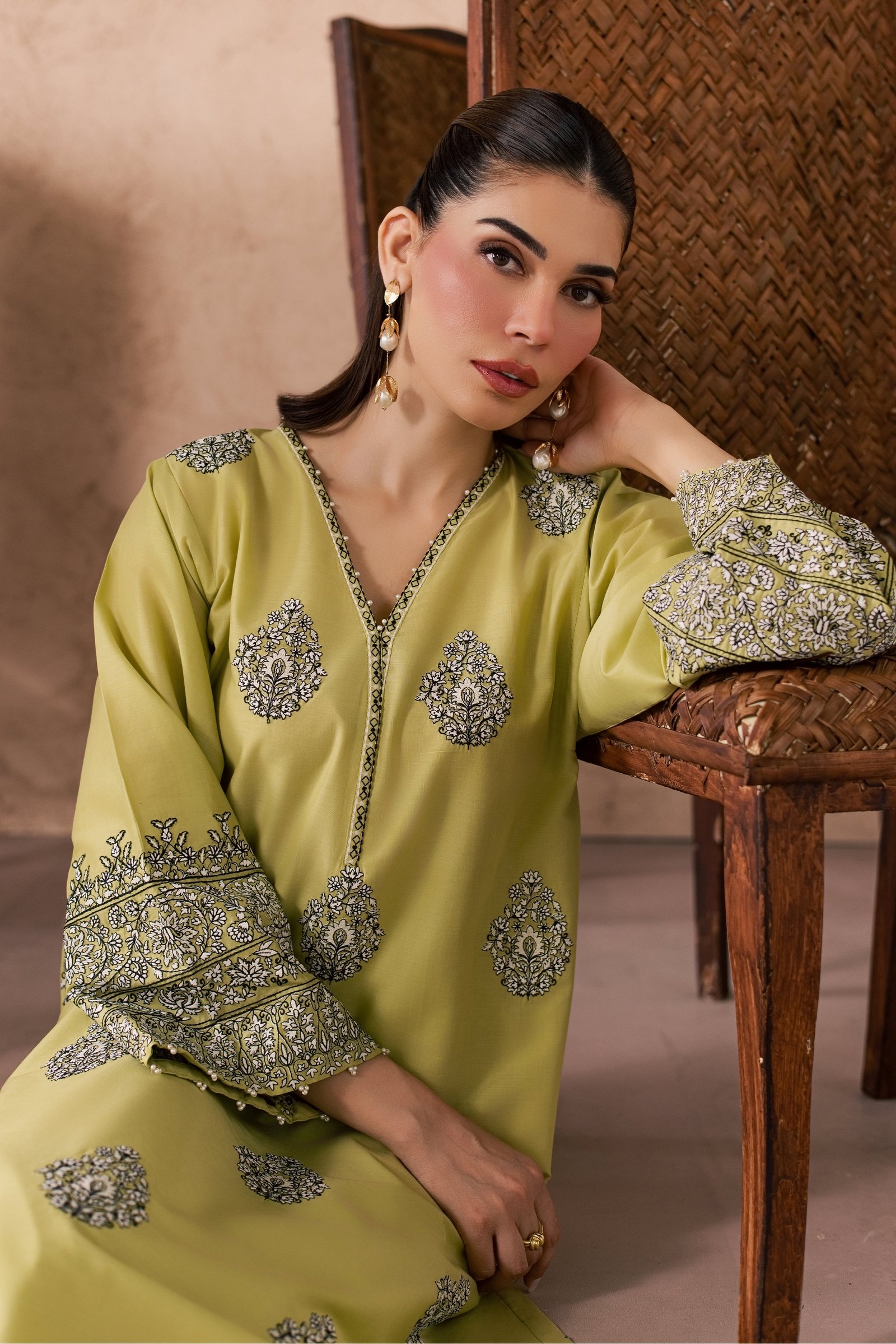 Limera 2Pc - Embroidered Lawn Dress EverydayEdit26 BATIK XS / Apple Green / Pima Lawn-S / Apple Green / Pima Lawn-M / Apple Green / Pima Lawn-L / Apple Green / Pima Lawn-XL / Apple Green / Pima Lawn