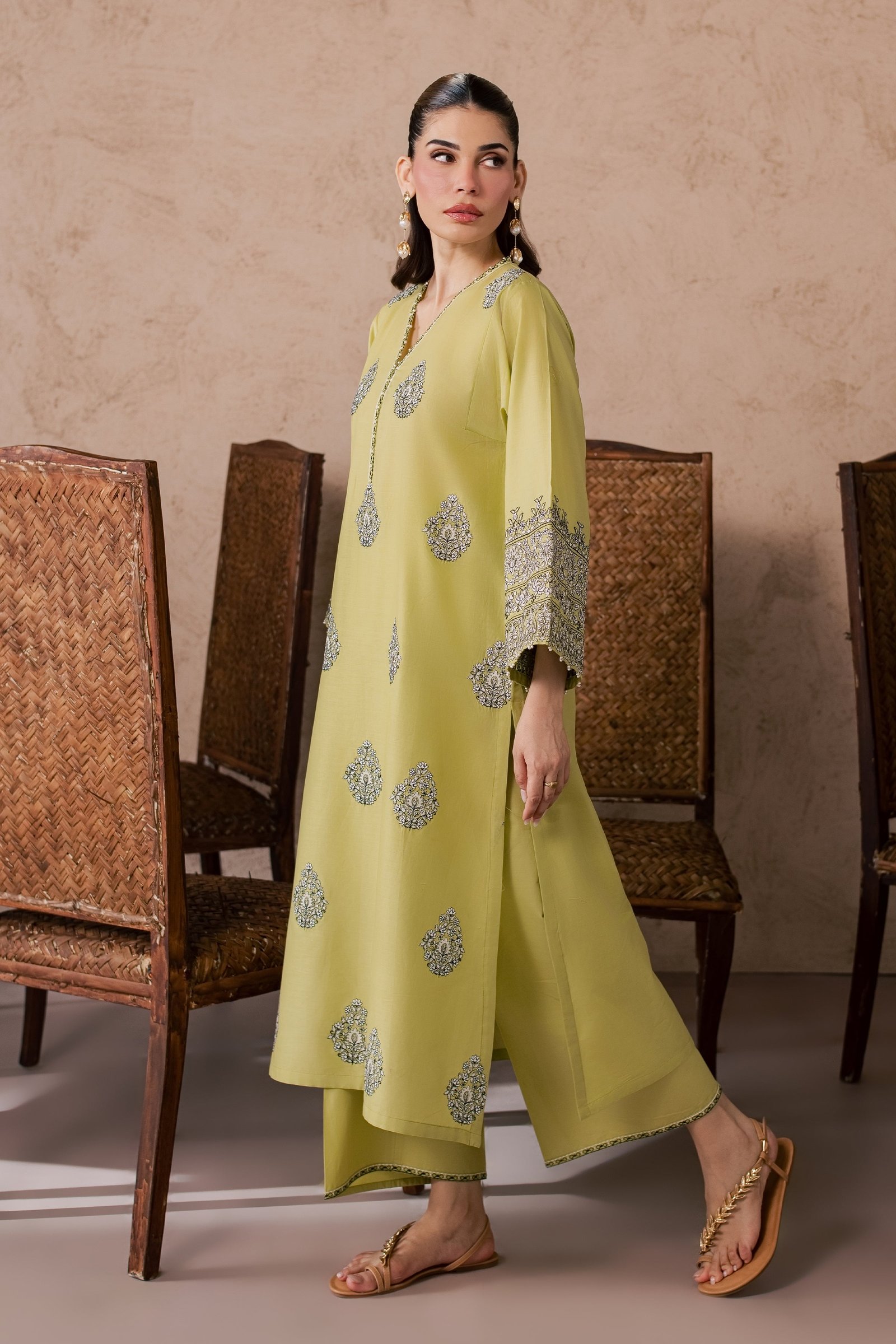 Limera 2Pc - Embroidered Lawn Dress EverydayEdit26 BATIK XS / Apple Green / Pima Lawn-S / Apple Green / Pima Lawn-M / Apple Green / Pima Lawn-L / Apple Green / Pima Lawn-XL / Apple Green / Pima Lawn