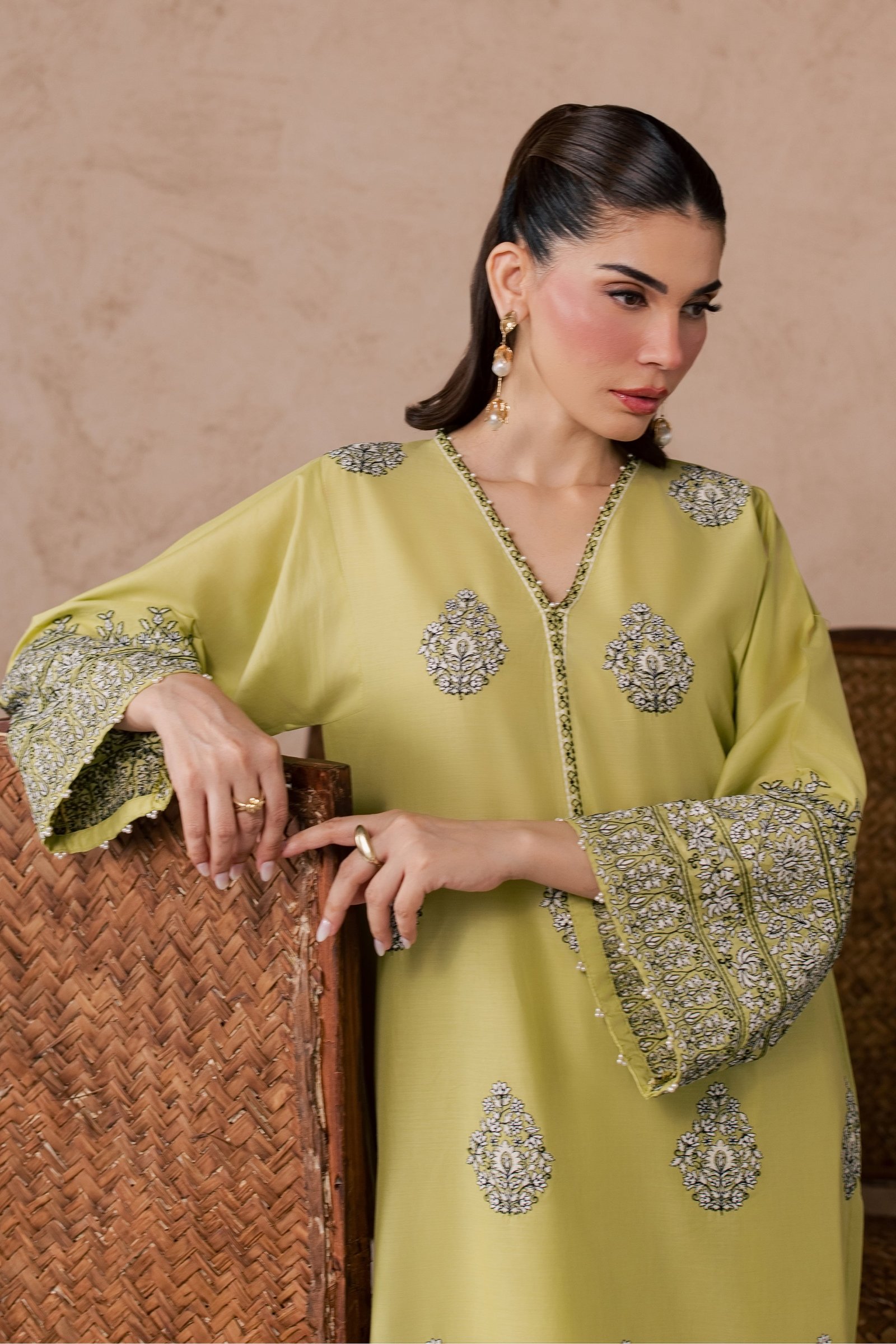 Limera 2Pc - Embroidered Lawn Dress EverydayEdit26 BATIK XS / Apple Green / Pima Lawn-S / Apple Green / Pima Lawn-M / Apple Green / Pima Lawn-L / Apple Green / Pima Lawn-XL / Apple Green / Pima Lawn