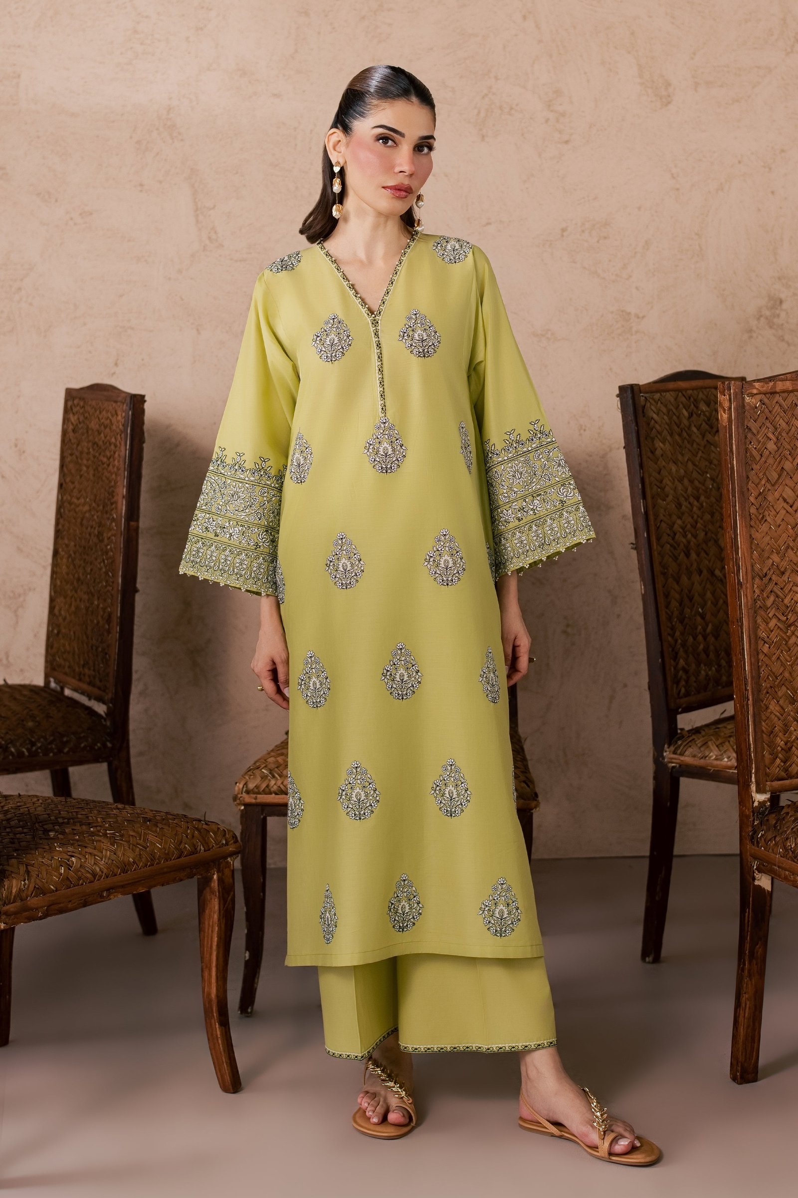 Limera 2Pc - Embroidered Lawn Dress EverydayEdit26 BATIK XS / Apple Green / Pima Lawn-S / Apple Green / Pima Lawn-M / Apple Green / Pima Lawn-L / Apple Green / Pima Lawn-XL / Apple Green / Pima Lawn